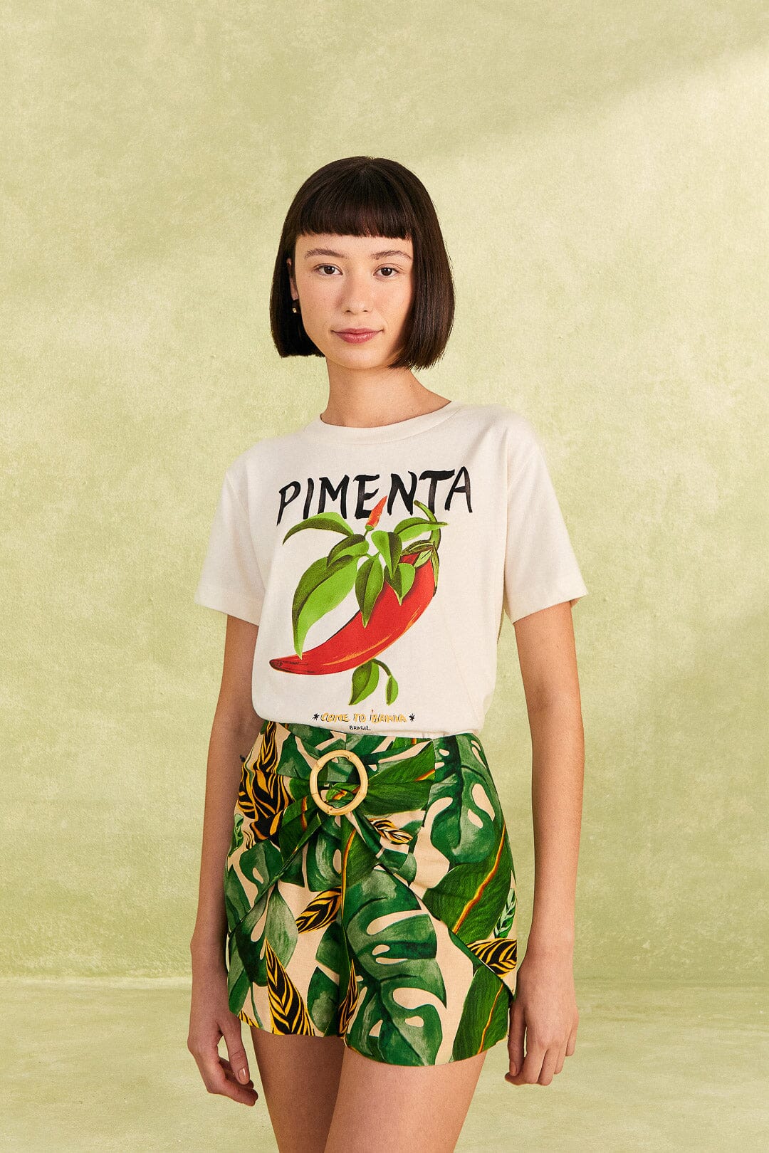 Farm Rio Tropical Leaves Shorts