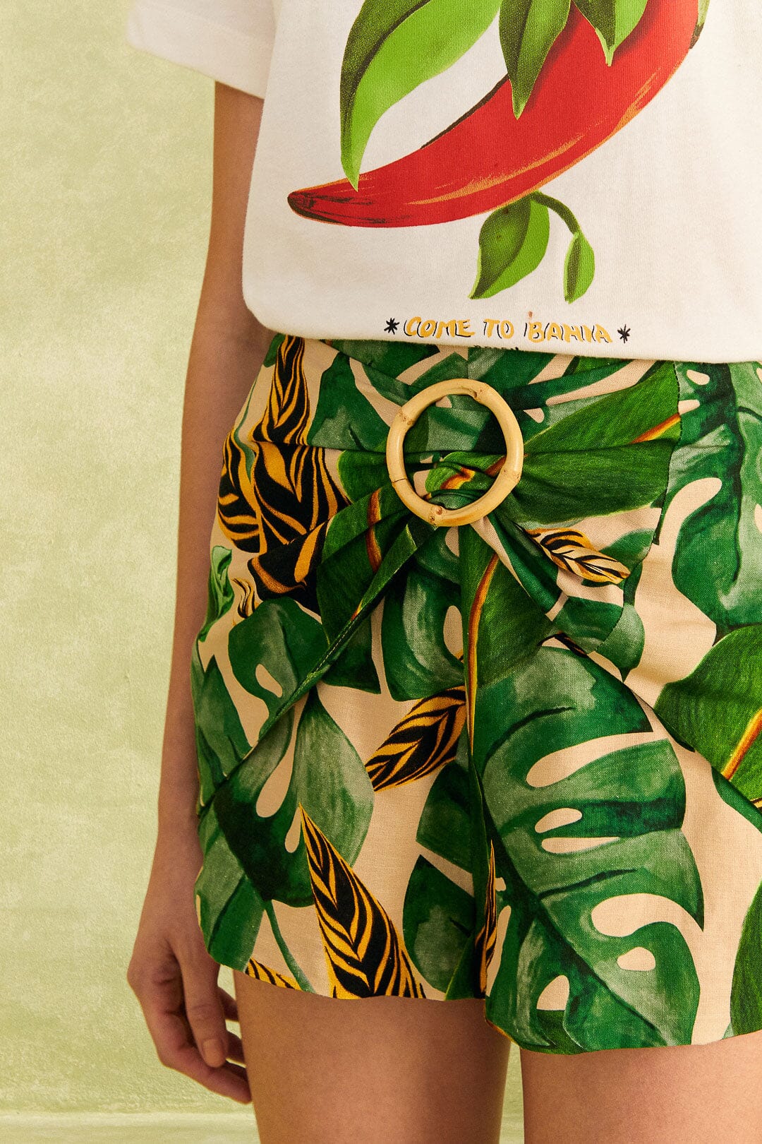 Farm Rio Tropical Leaves Shorts