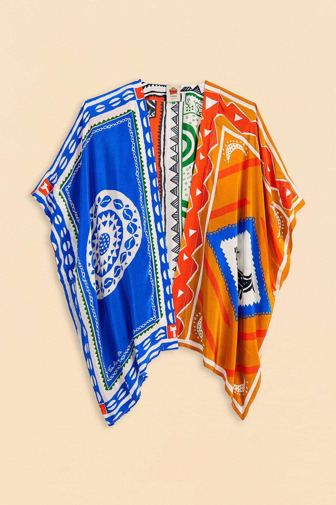 Farm Rio Off-White Pitta Colors Kimono