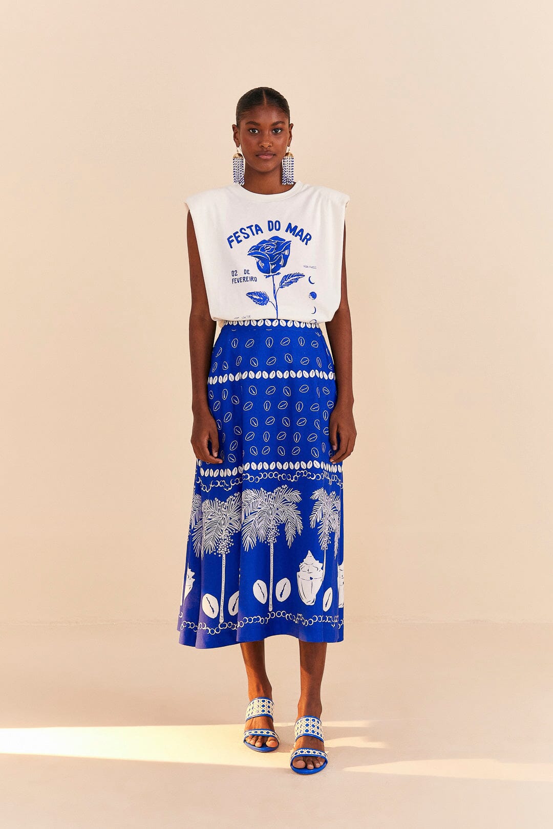 Farm Rio Festa Do Mar Organic Cotton T-Shirt