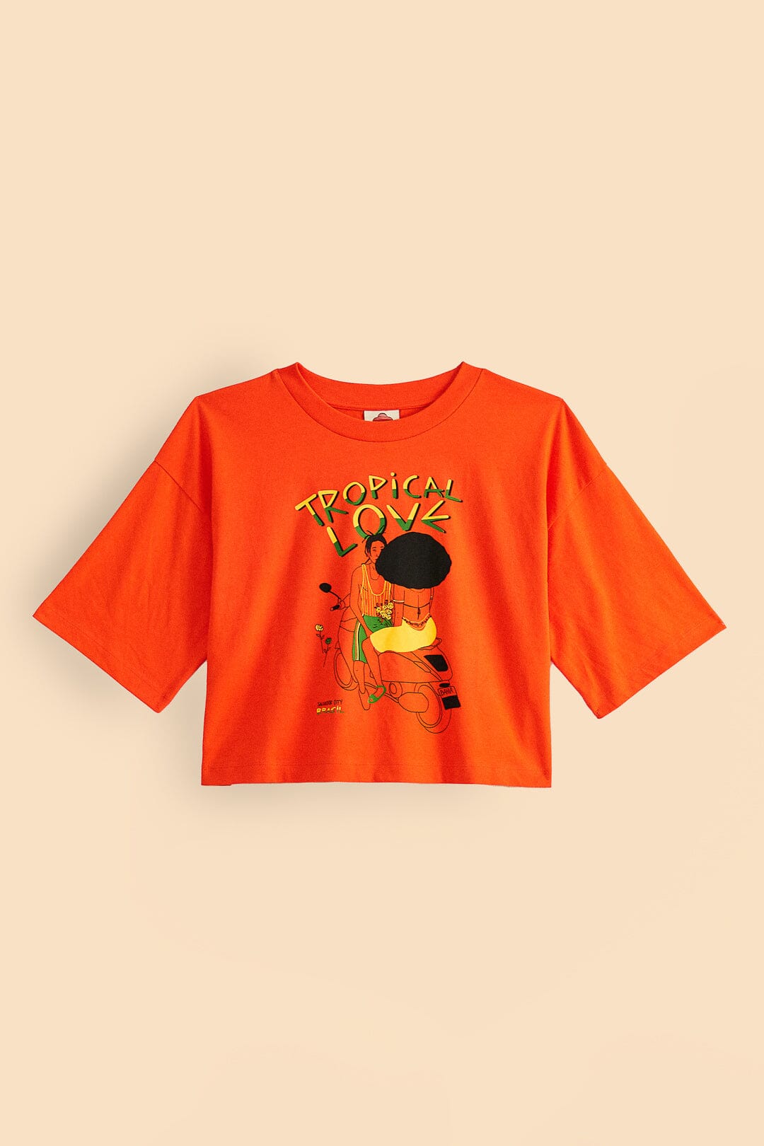 Farm Rio Orange Tropical Love Organic Cotton T-Shirt