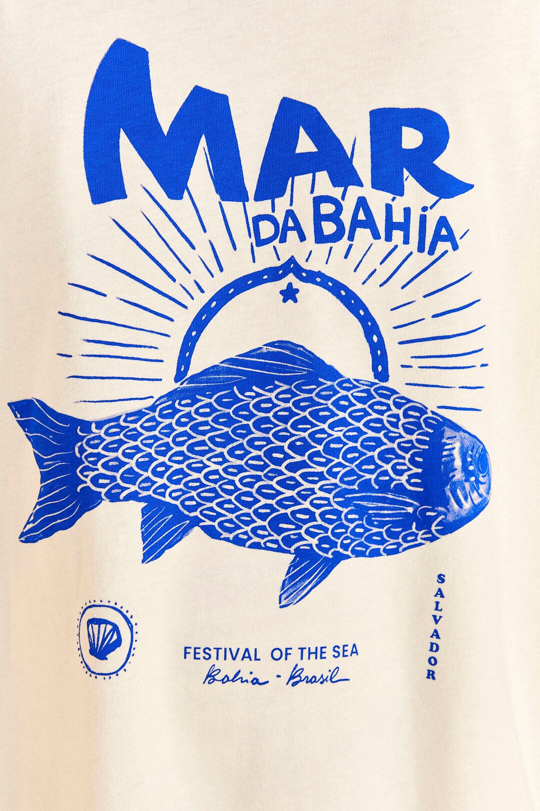 Farm Rio White Mar Da Bahia Organic Cotton T-shirt