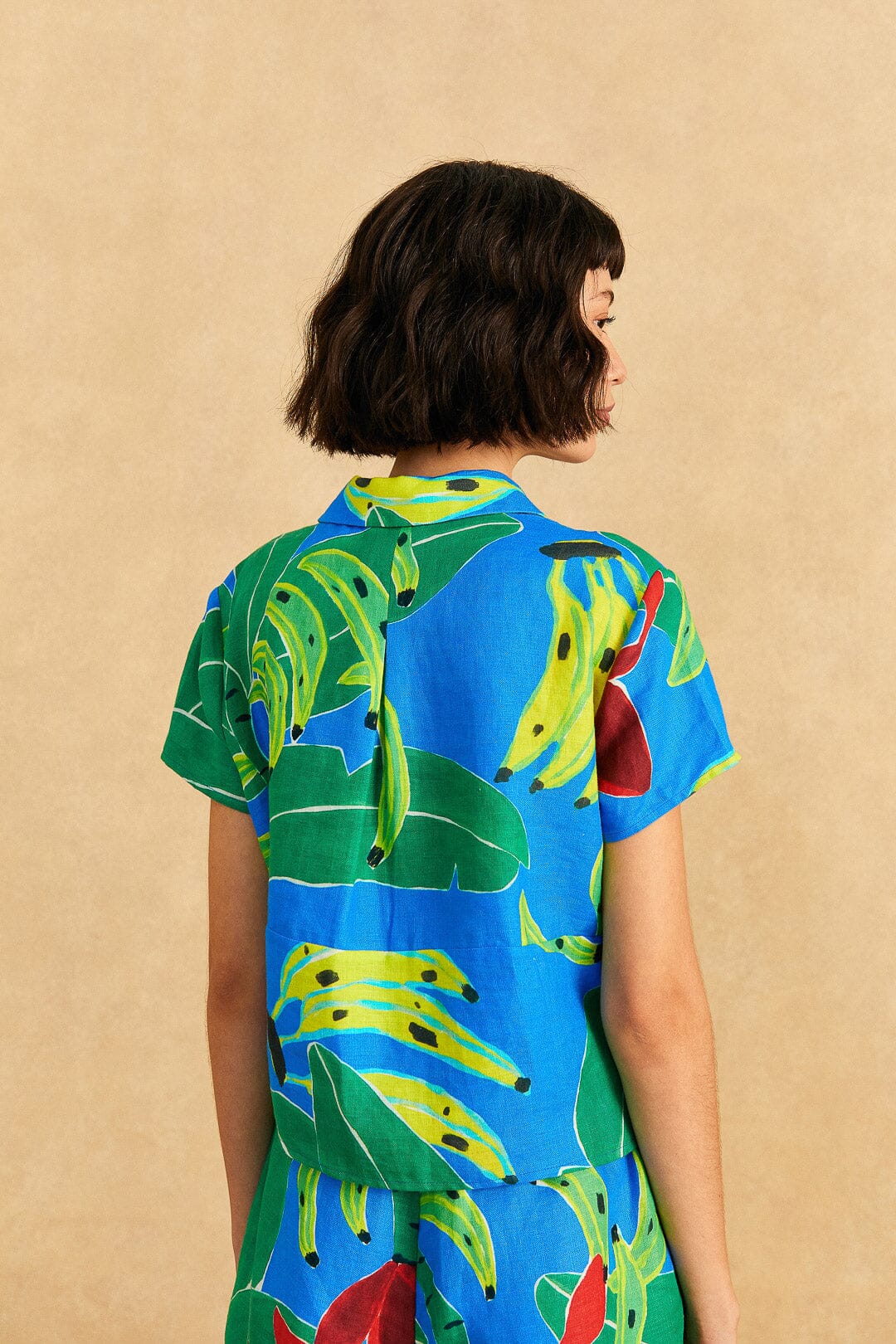 Farm Rio Blue Banana Leaves Shirt