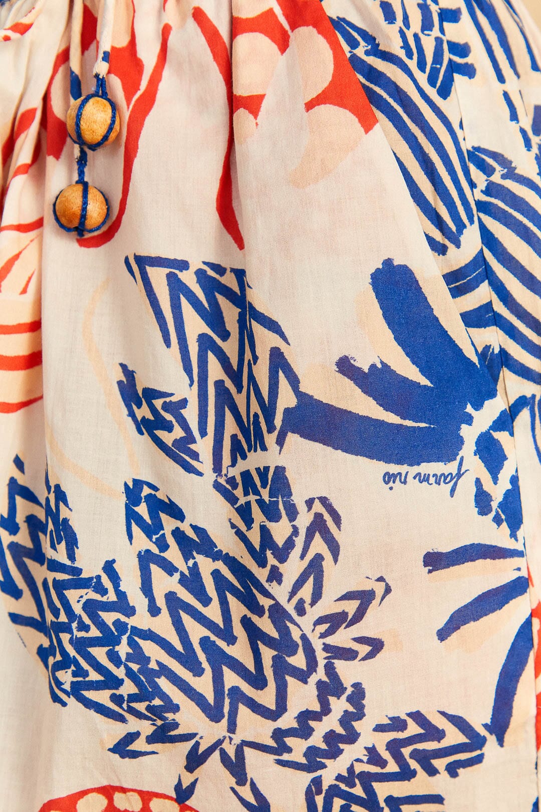 Farm Rio Off-White Mixed Lobster Shorts