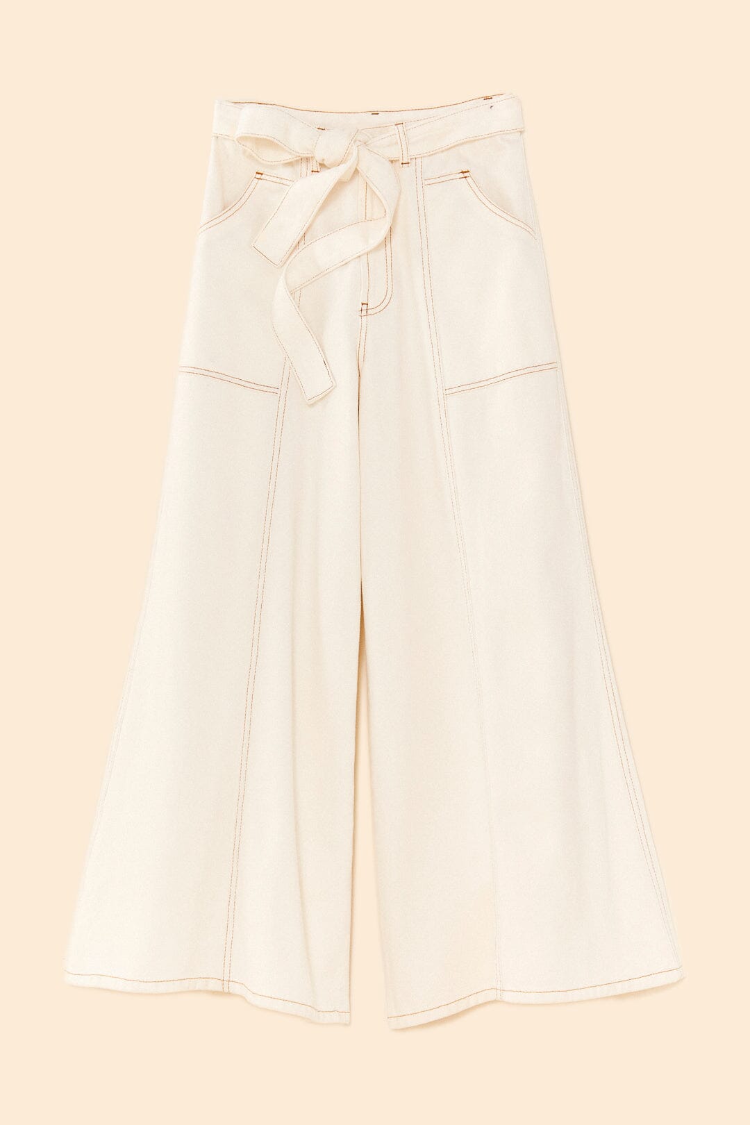 Farm Rio Off White Twill Pants