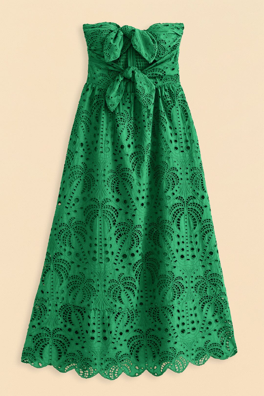 Farm Rio Green Coconut Tree Richelieu Midi Dress