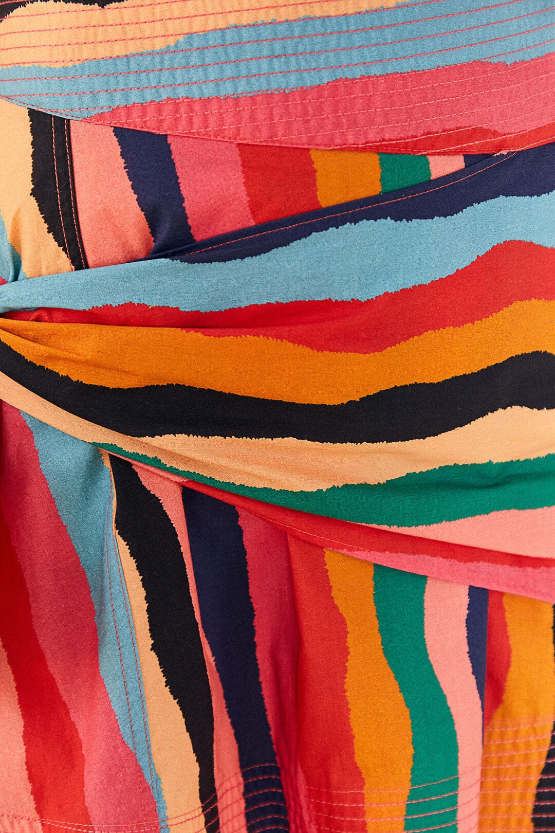 Farm Rio Super Fun Stripes Organic Cotton Mini Skirt