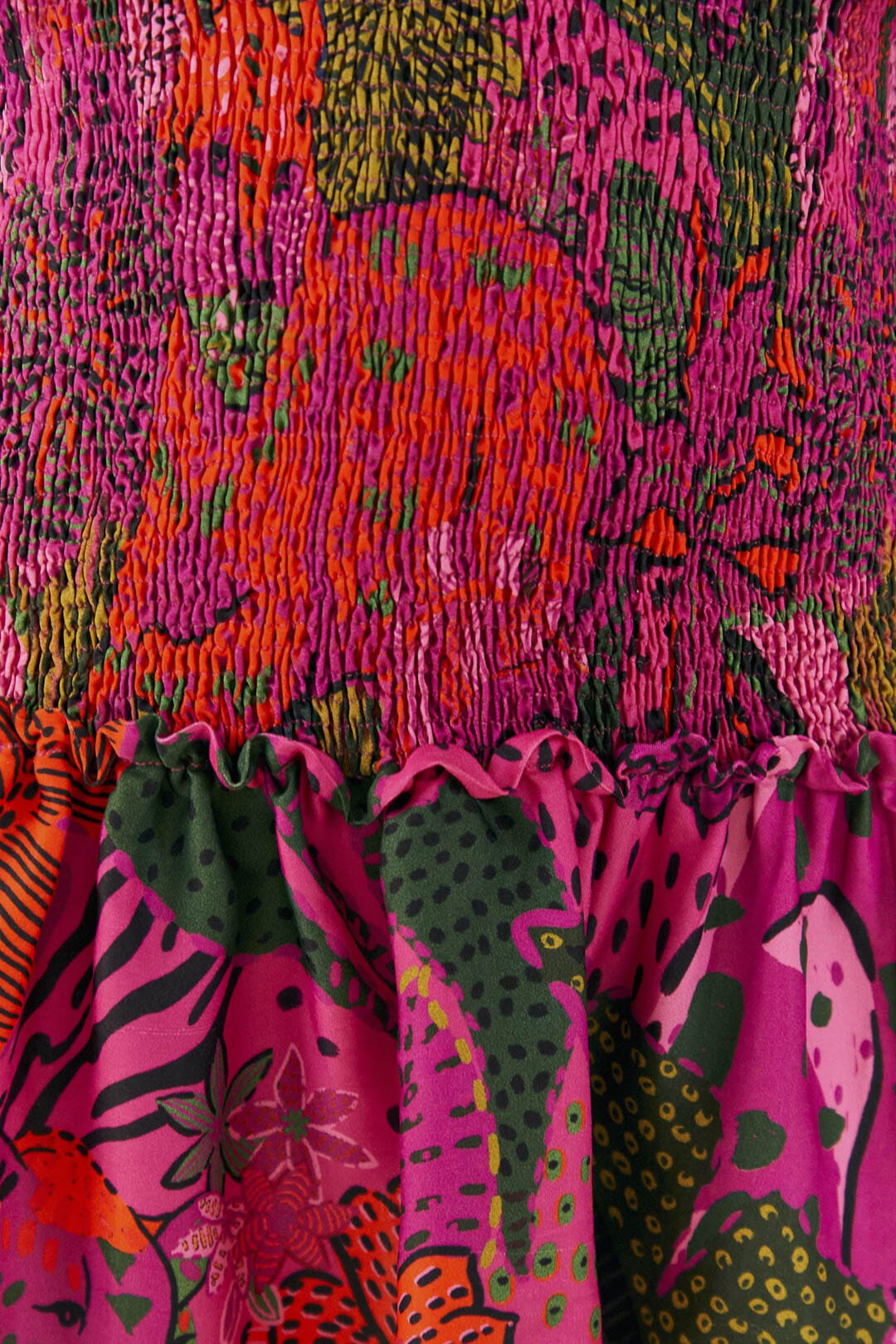 Farm Rio Pink Cool Leopards Lenzing™ Ecovero™ Viscose Mini Dress