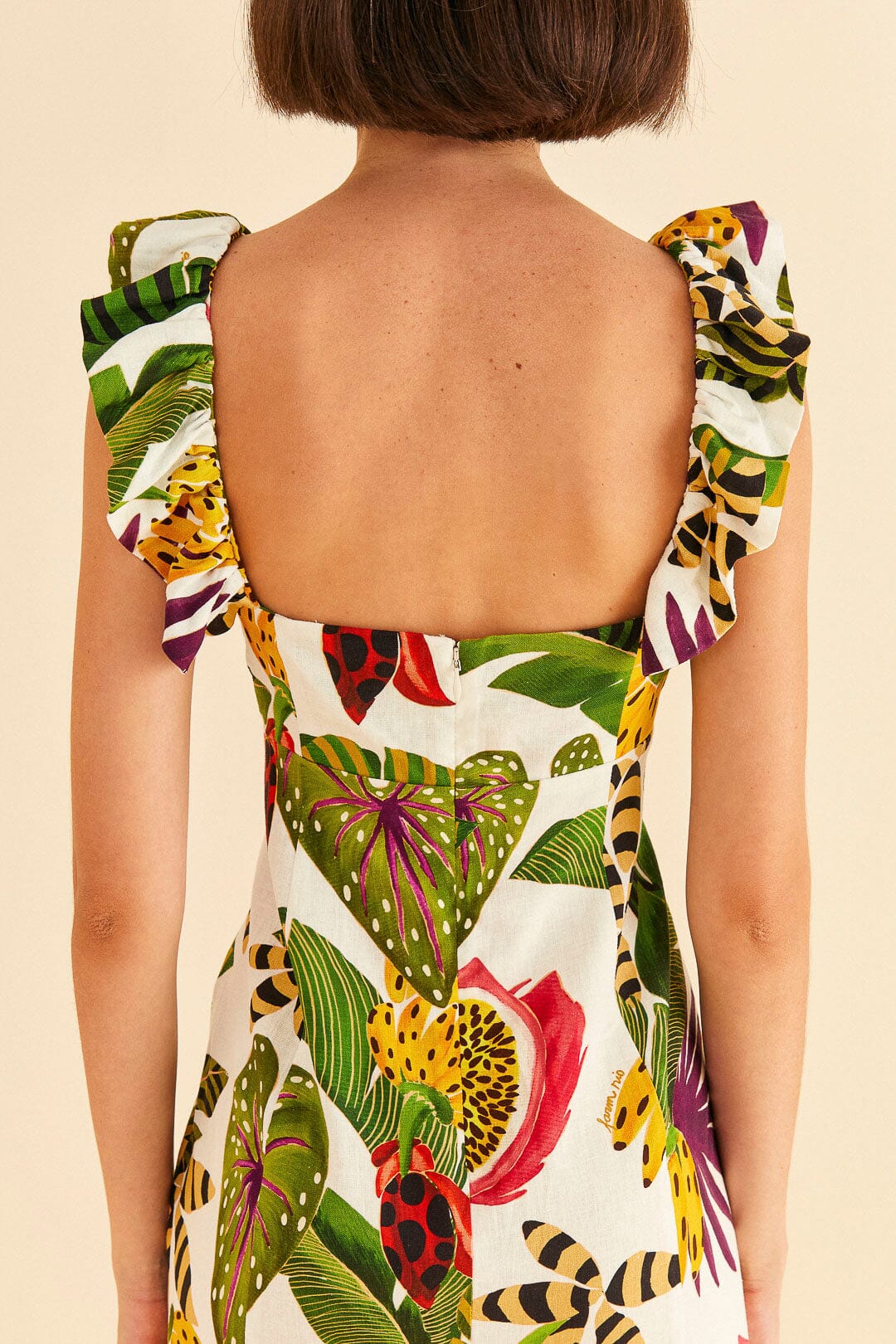 Farm Rio Striped Forest Mini Dress