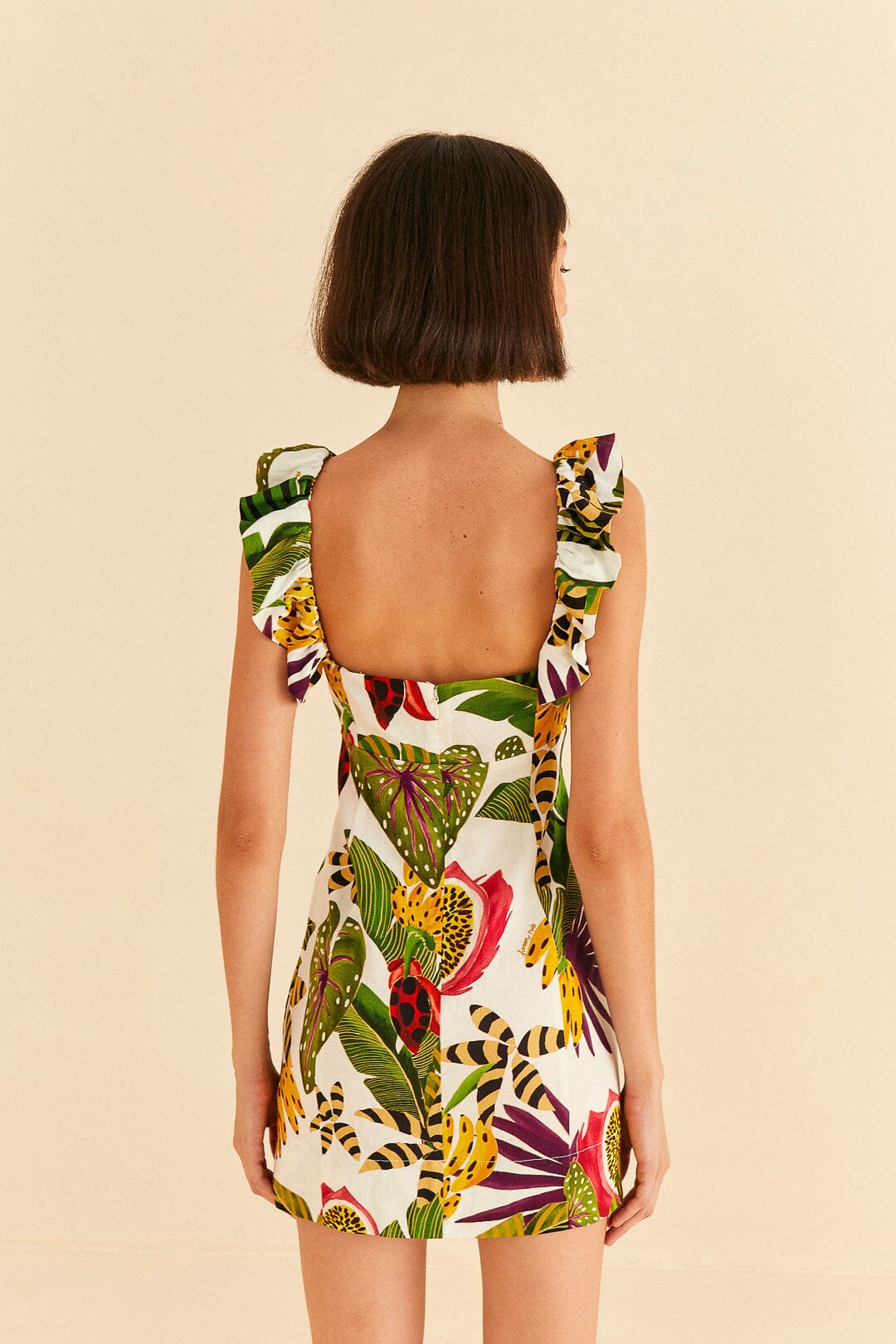 Farm Rio Striped Forest Mini Dress