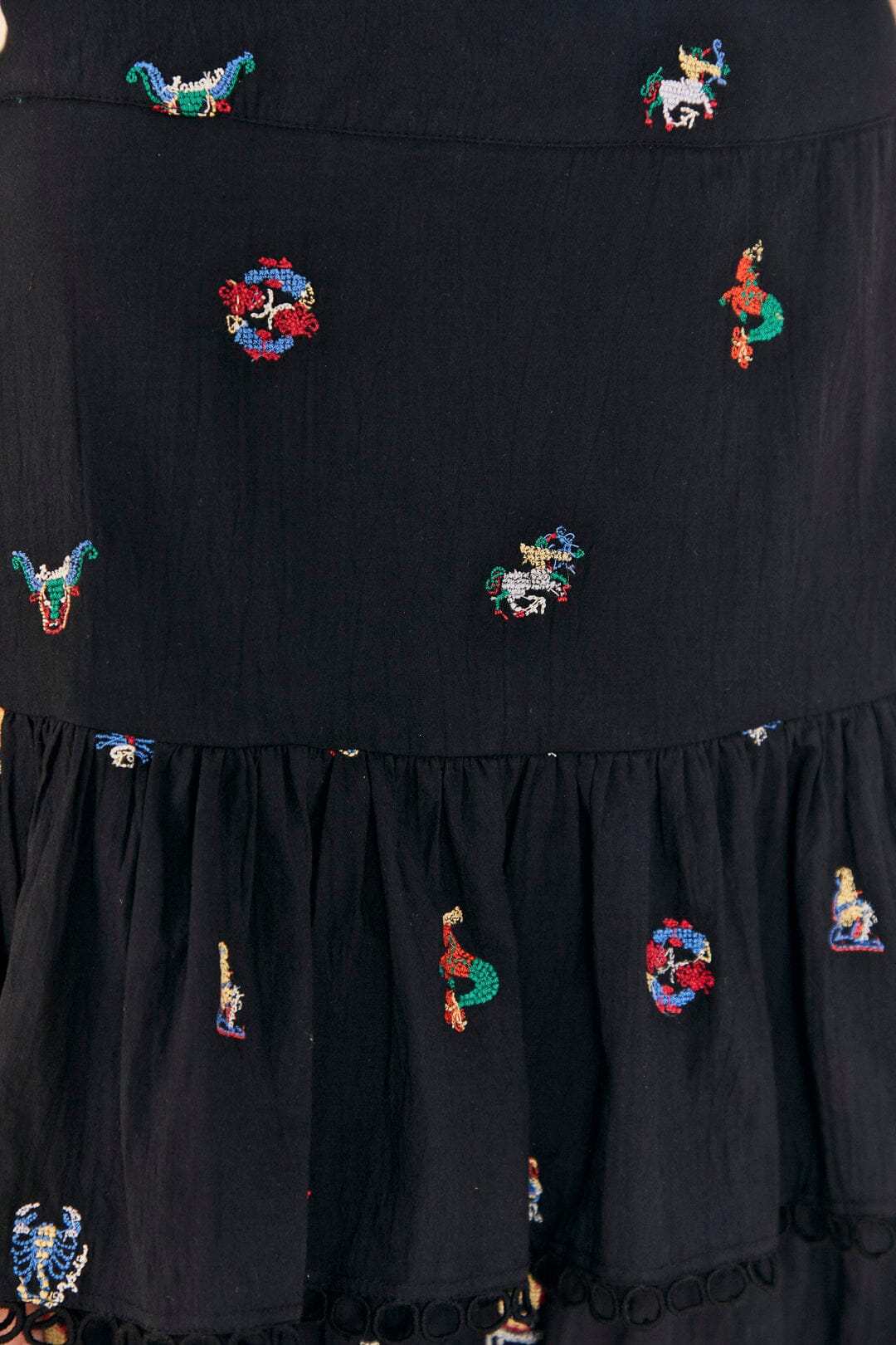 Farm Rio Zodiac Cross Stitch Mini Skirt