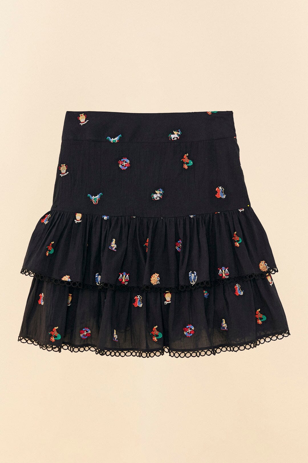 Farm Rio Zodiac Cross Stitch Mini Skirt
