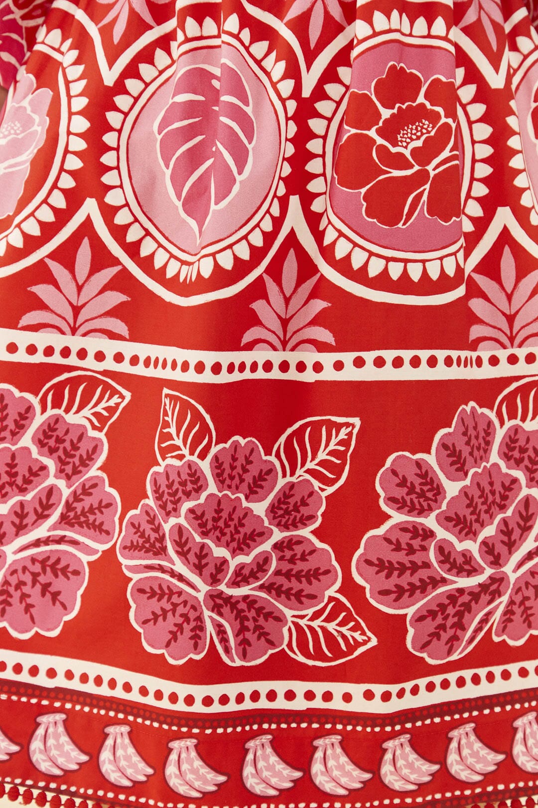 Farm Rio Red Summer Sunrise Organic Cotton Mini Dress