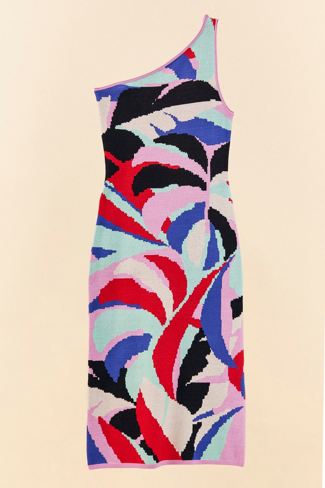 Farm Rio Colorful Monstera Knit Dress
