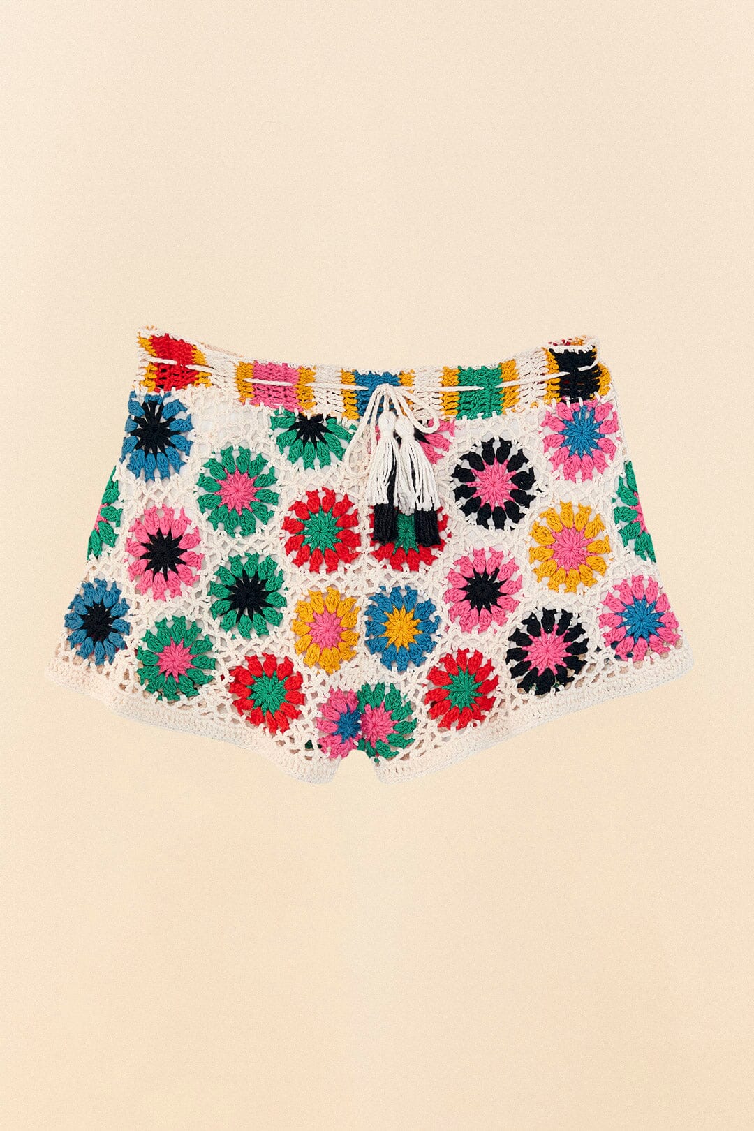 Farm Rio Multi Circles Crochet Shorts