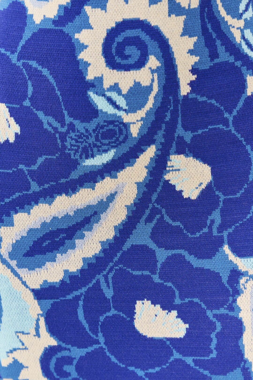 Farm Rio Blue Tropical Groove Knit Midi Dress
