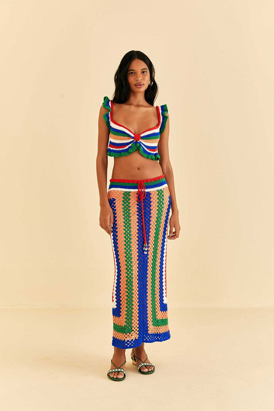 Farm Rio Pitta Crochet Skirt