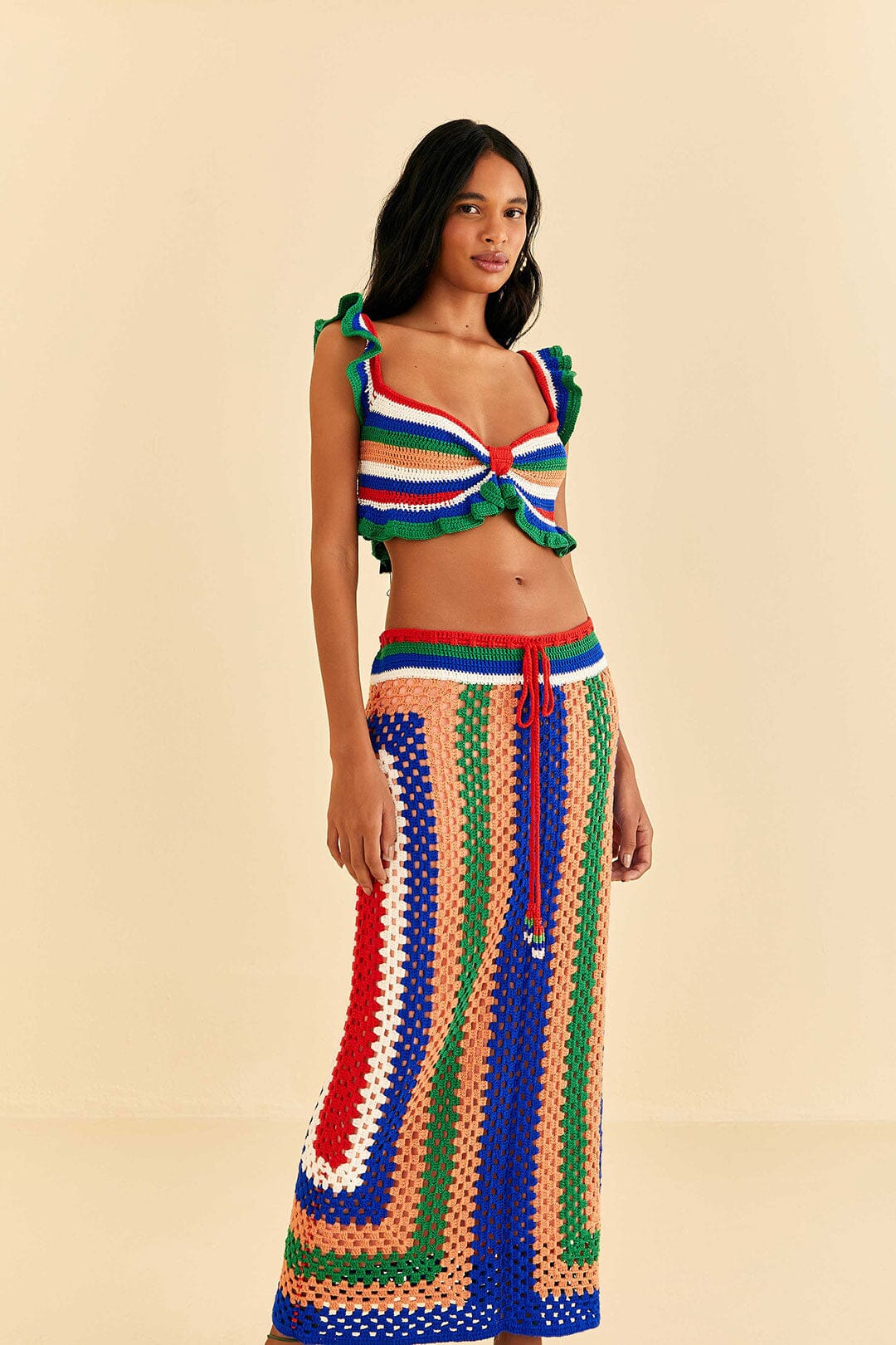 Farm Rio Pitta Crochet Skirt