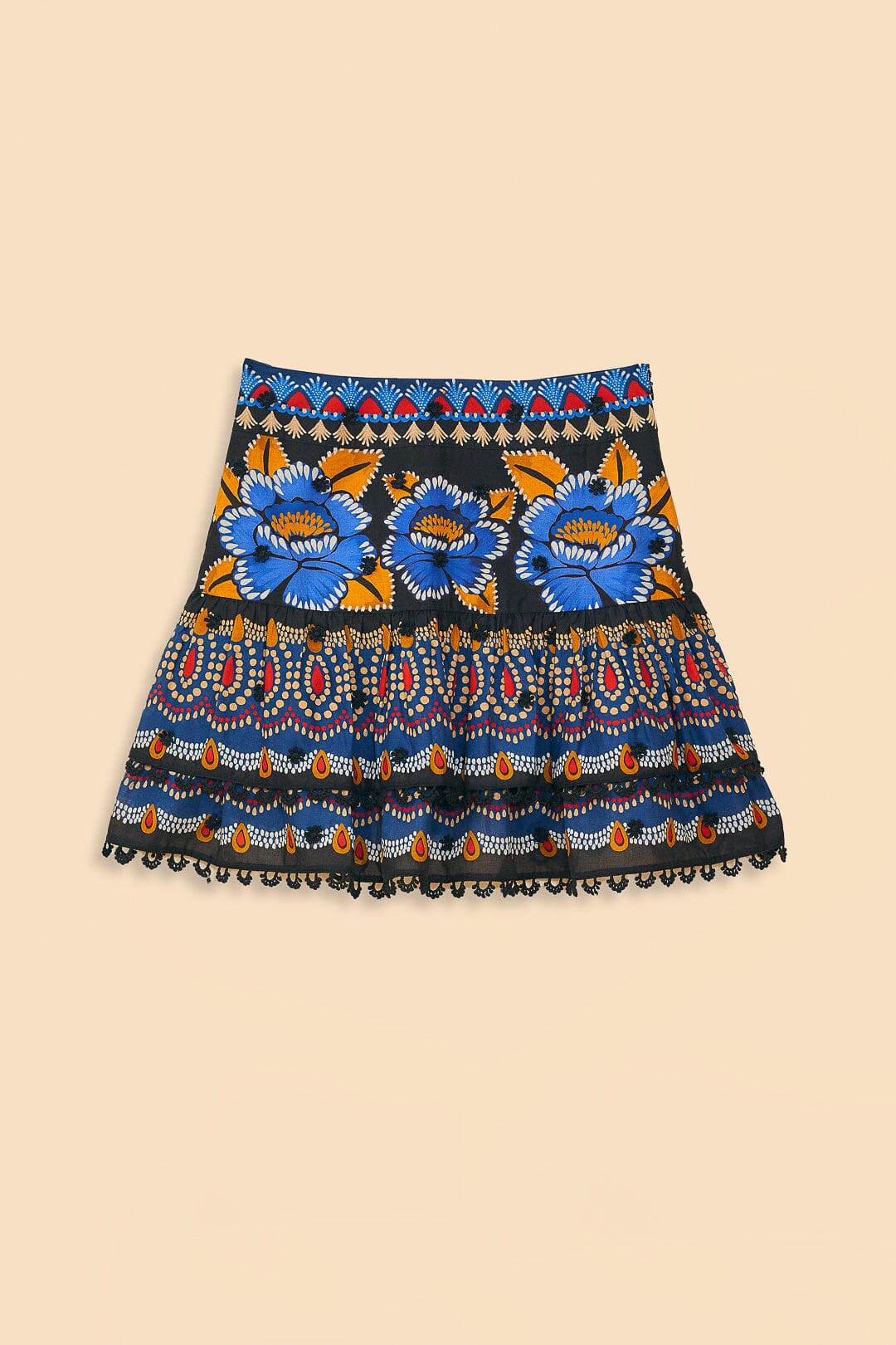 Farm Rio Black Ainika Sparkle Mini Skirt
