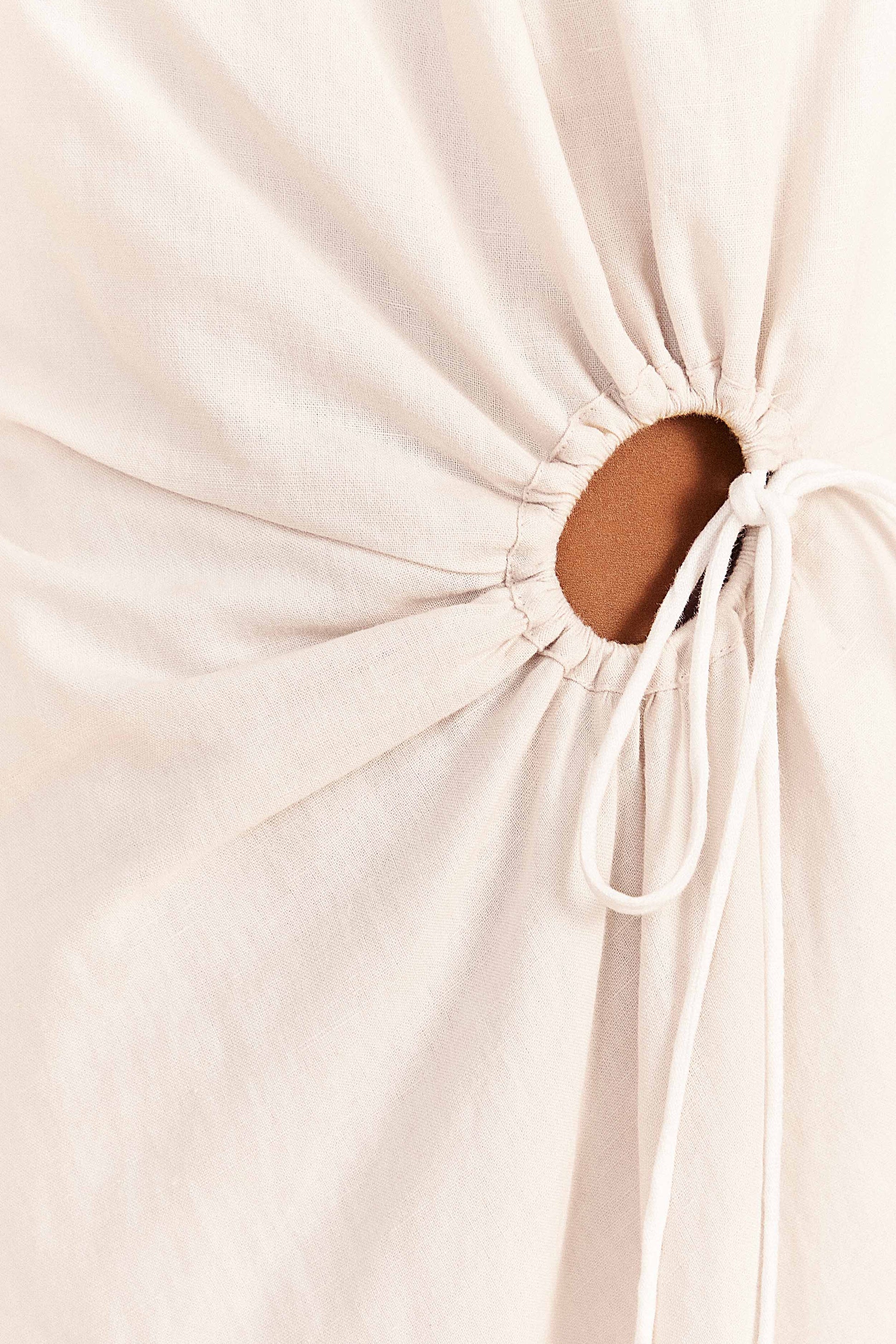 Farm Rio Off-White Richelieu Cut Out Midi Dress