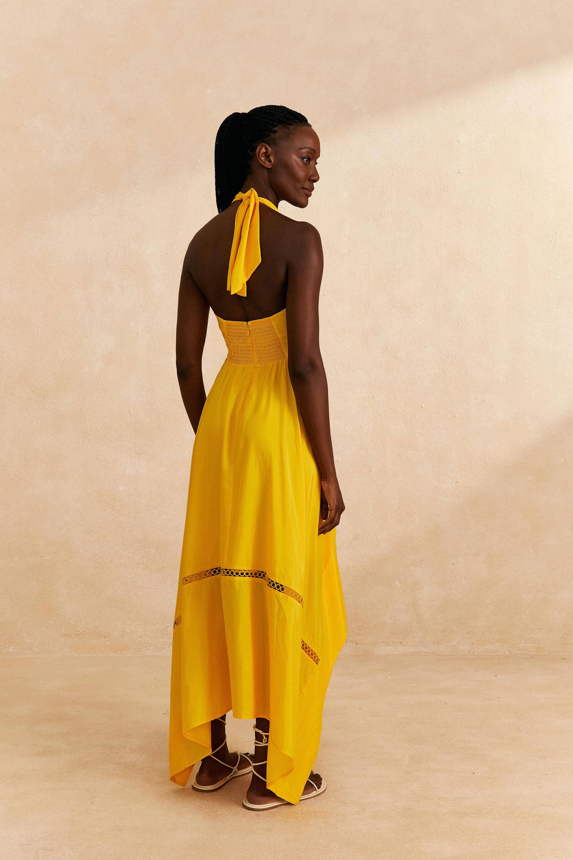 Farm Rio Yellow Sleeveless Maxi Dress