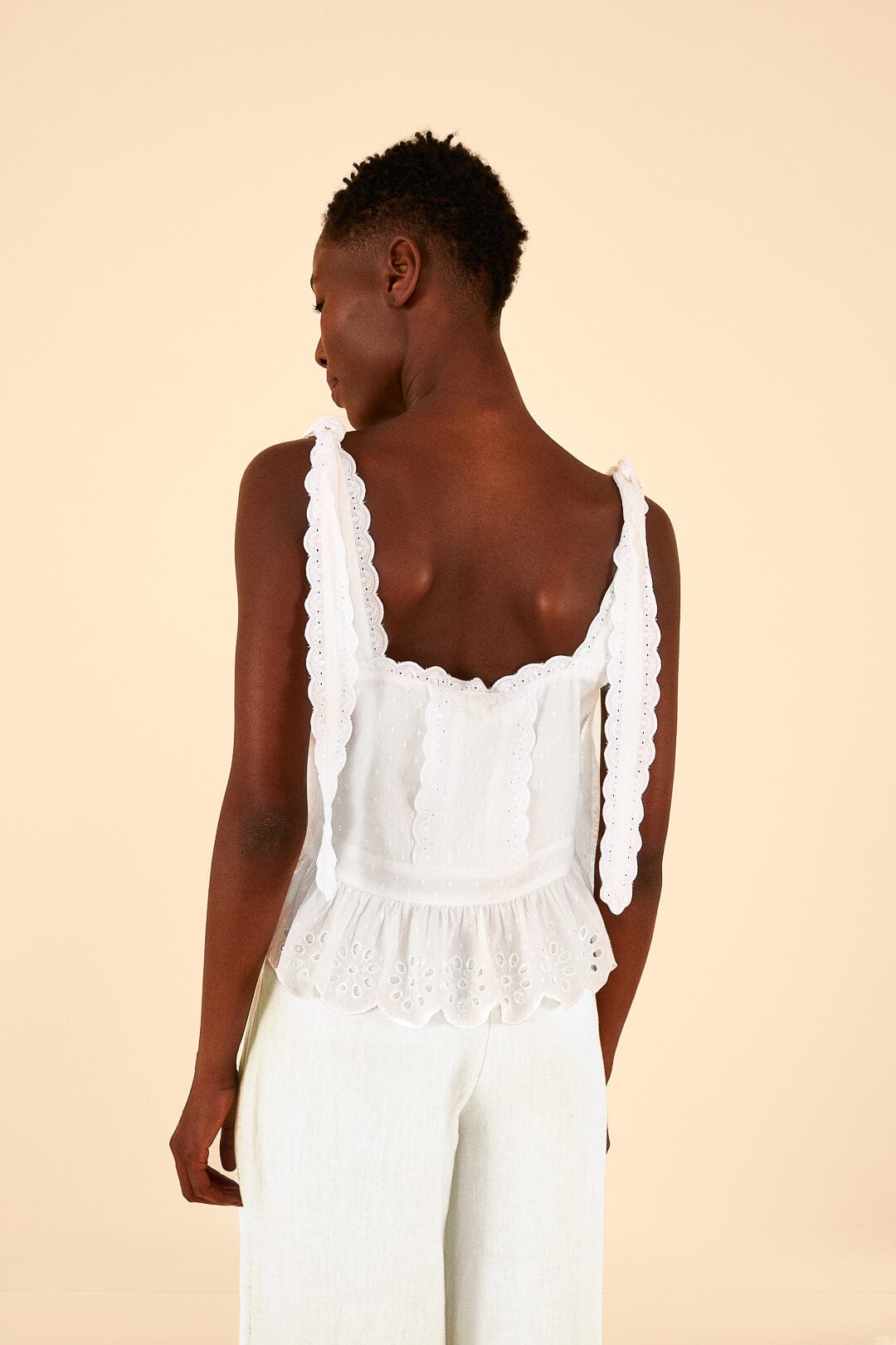 Farm Rio Off-White Laces Blouse