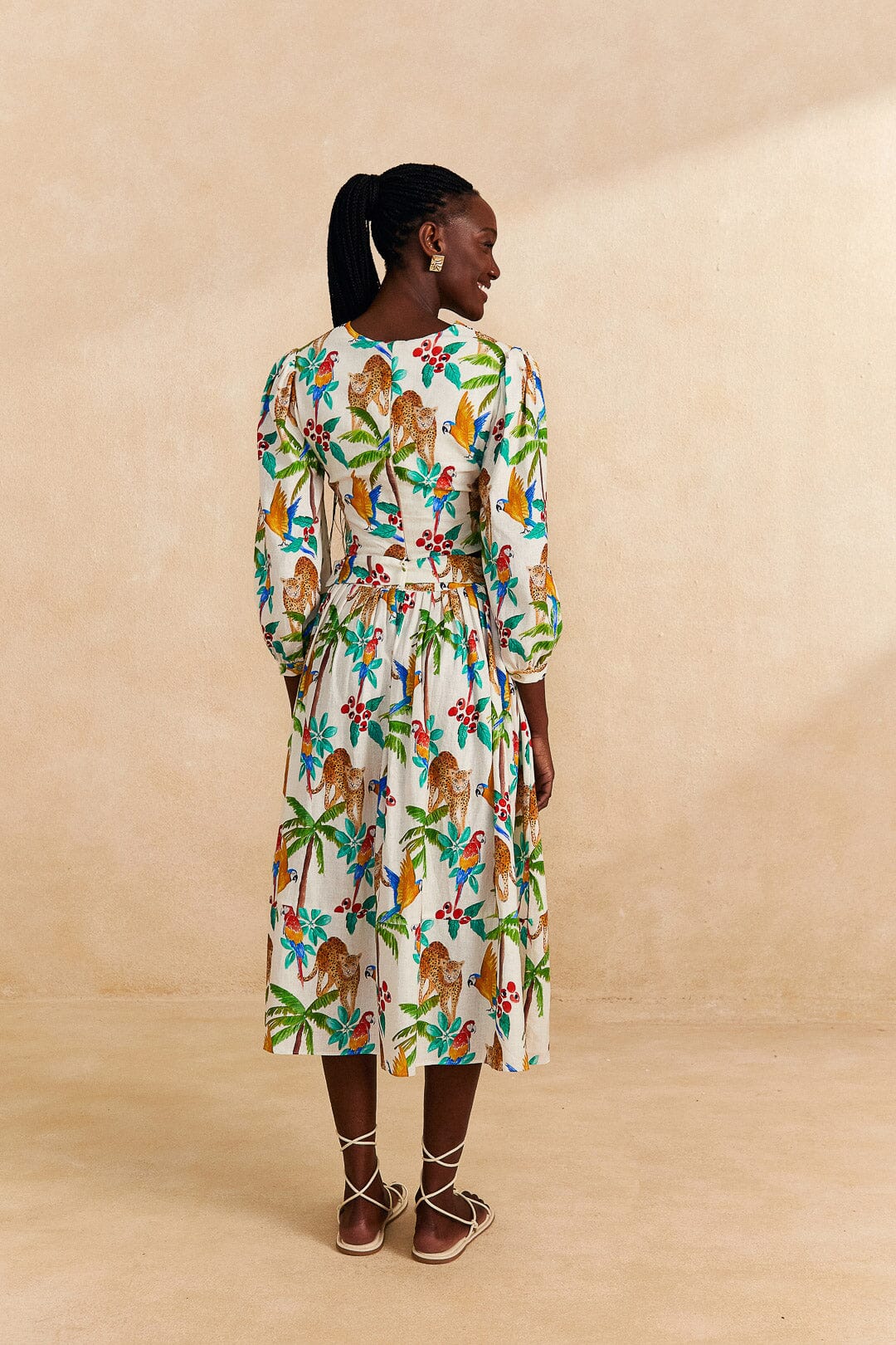 Farm Rio Tropical Paradise Midi Skirt