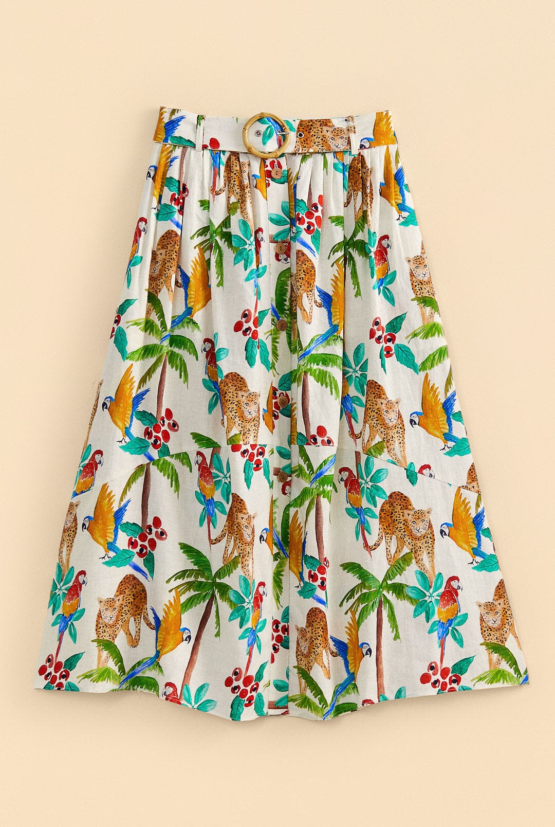 Farm Rio Tropical Paradise Midi Skirt
