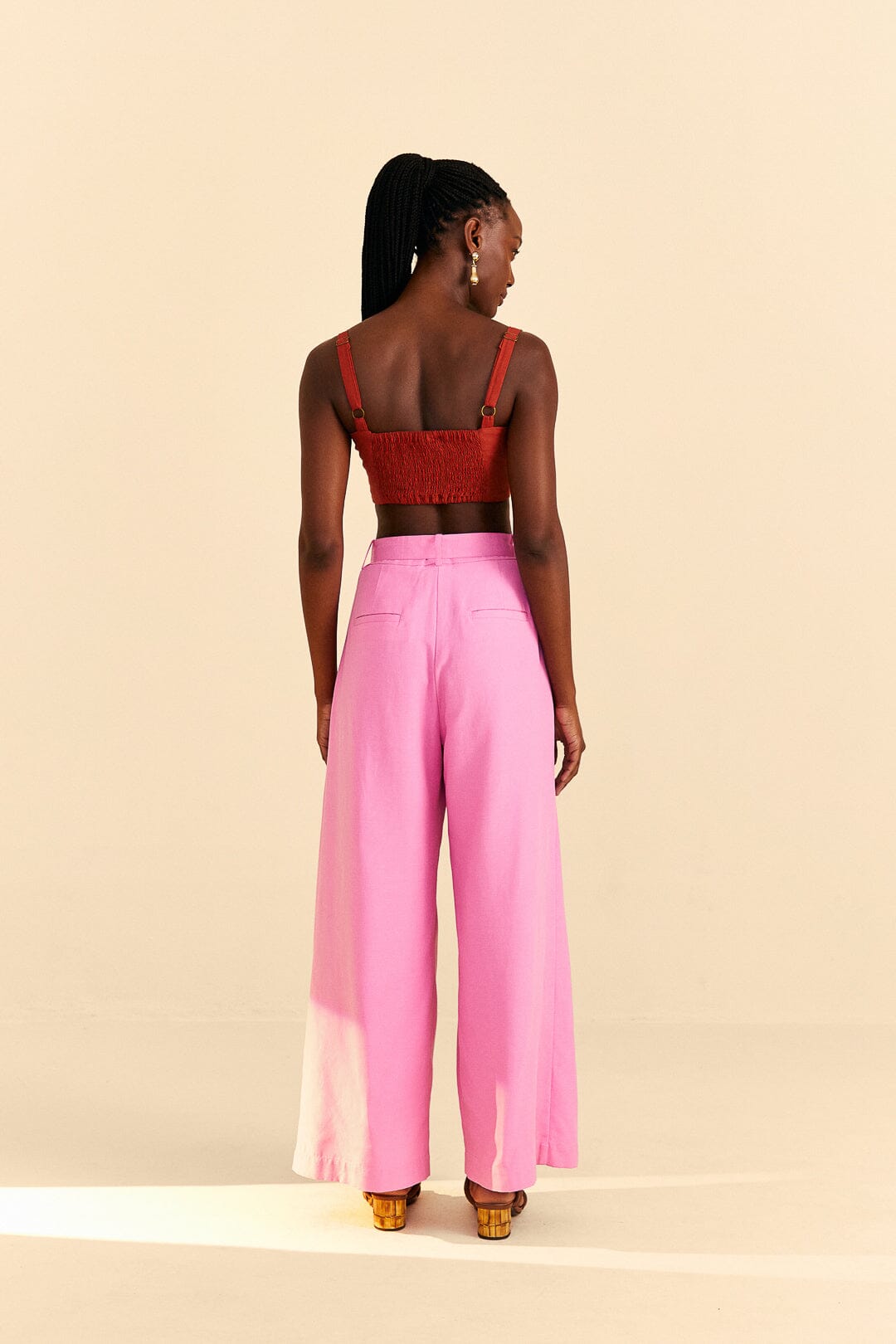 Farm Rio Pink Tailored Pants