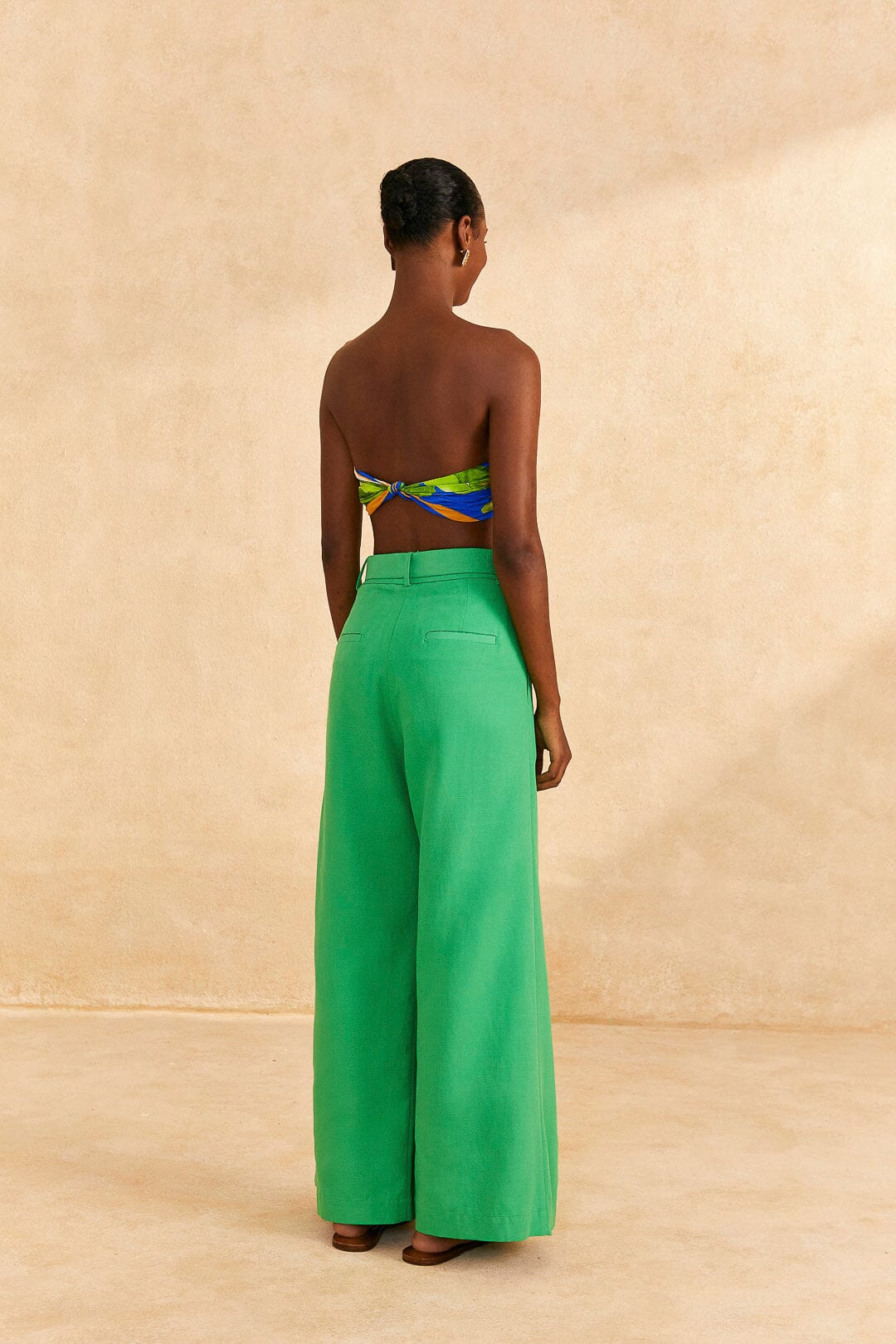 Farm Rio Bright Green Tailored Pants