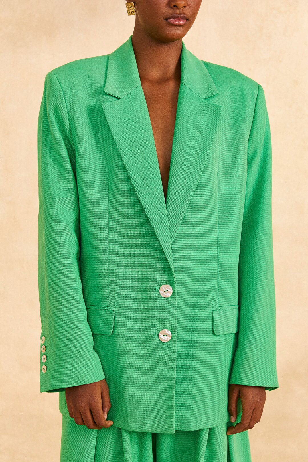 Farm Rio Bright Green Blazer