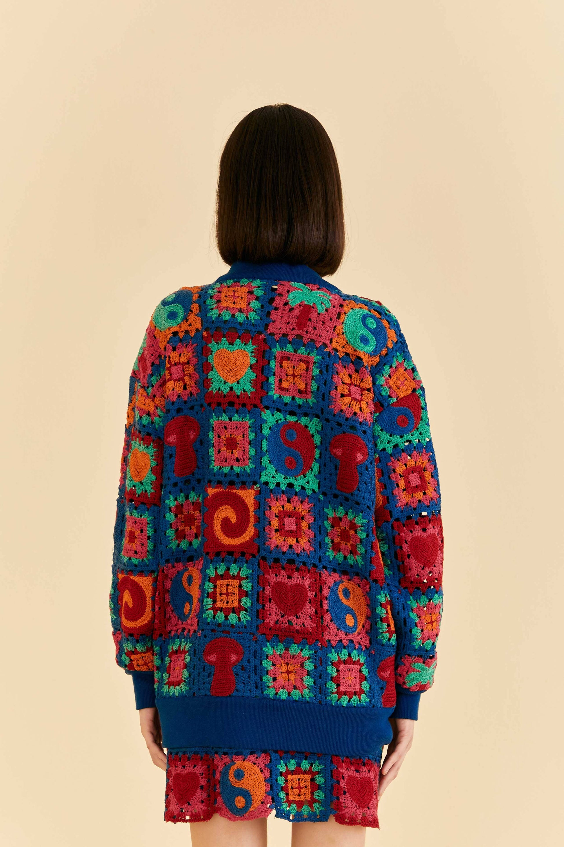 Farm Rio Crochet Icons Cardigan