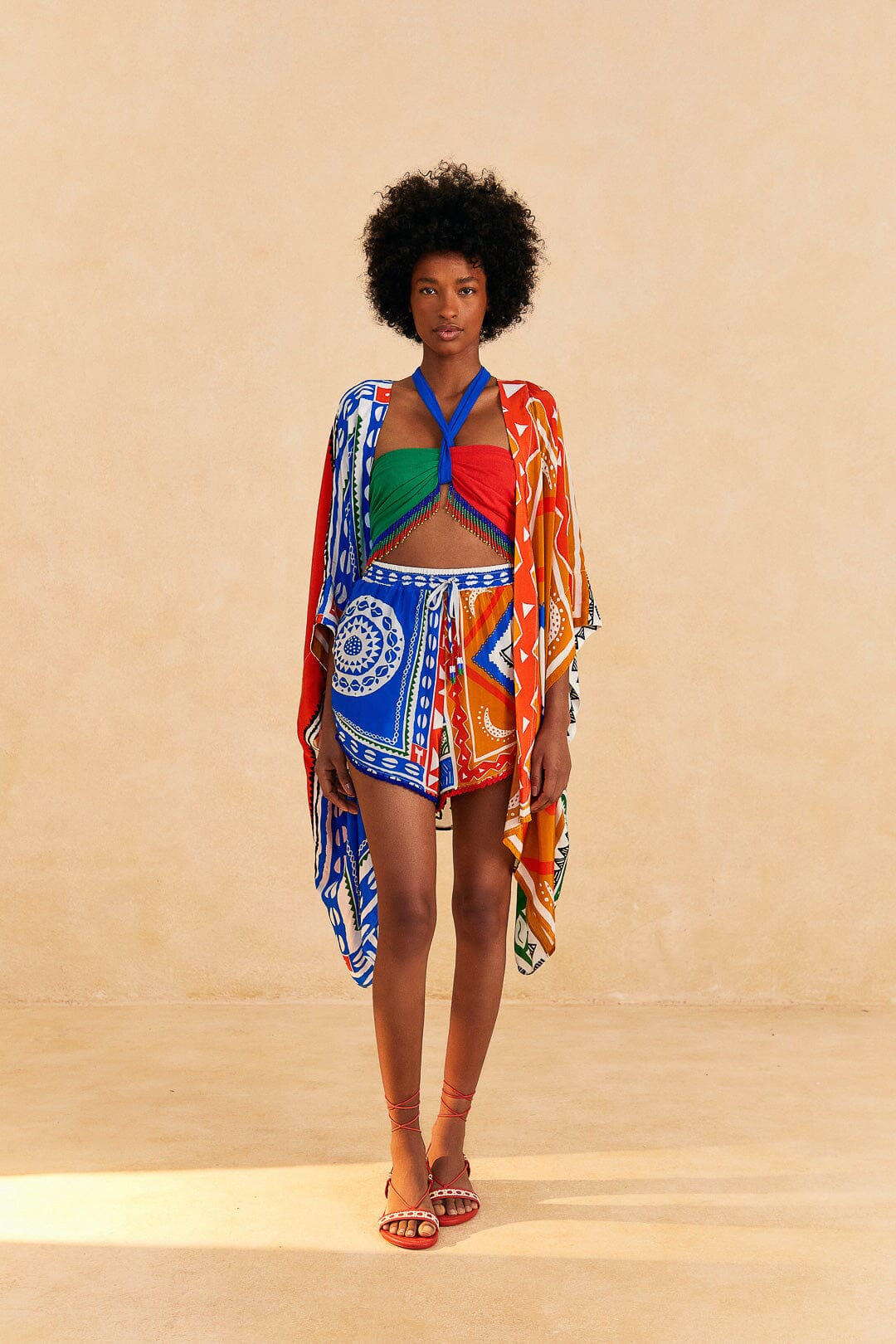 Farm Rio Off-White Pitta Colors Shorts