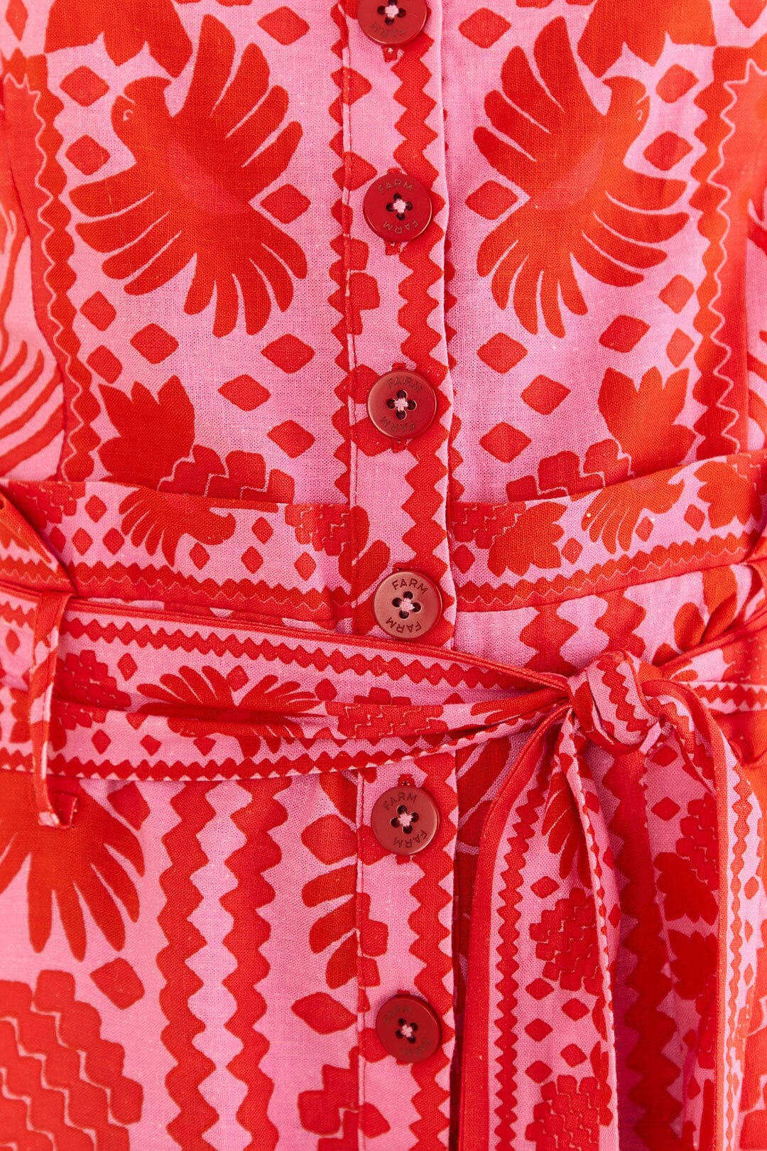 Farm Rio Red Jungle Scarf Romper