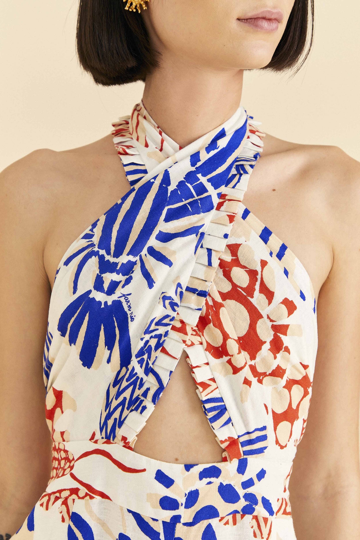Farm Rio Off-White Mixed Lobsters Jumpsuit