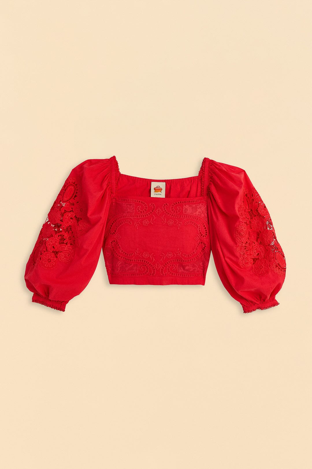 Farm Rio Red Lace Blouse