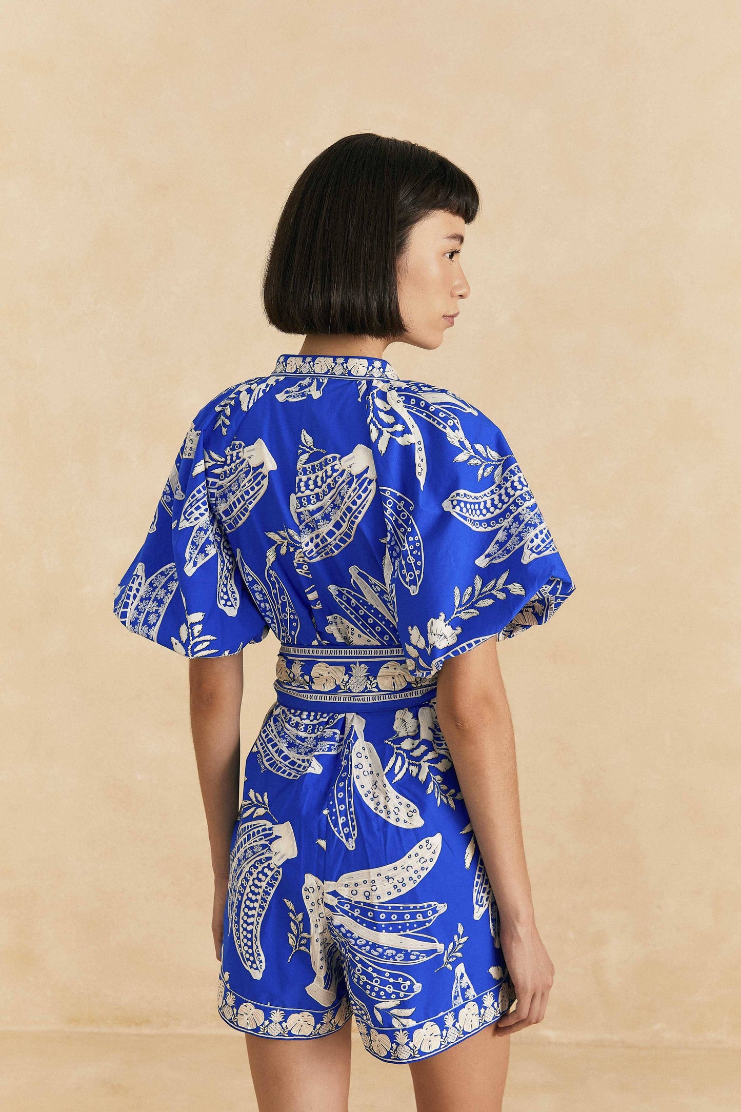 Farm Rio Blue Lace Banana Romper