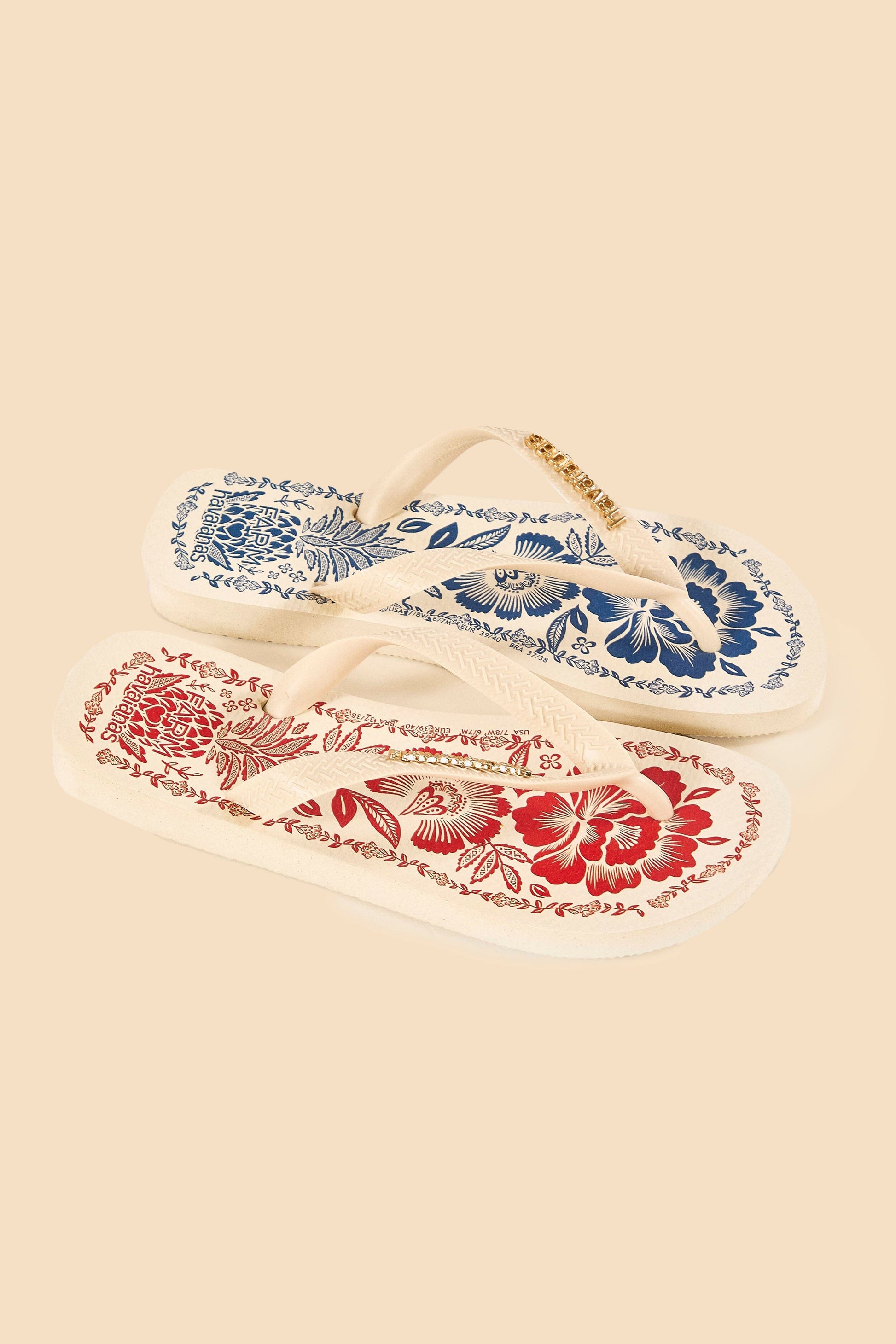 Farm Rio Mixed Pineapple Garden Havaianas Sandals