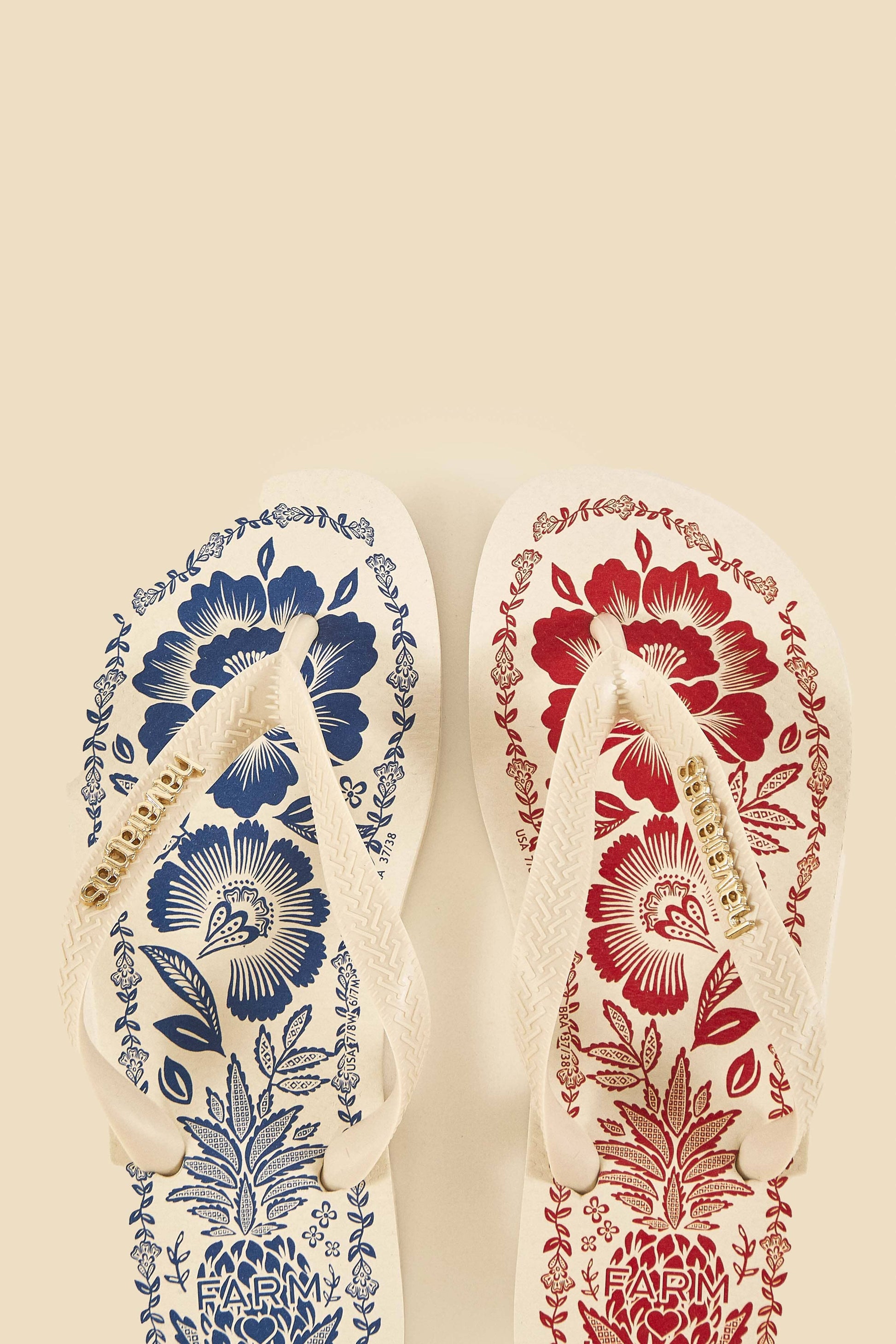Farm Rio Mixed Pineapple Garden Havaianas Sandals