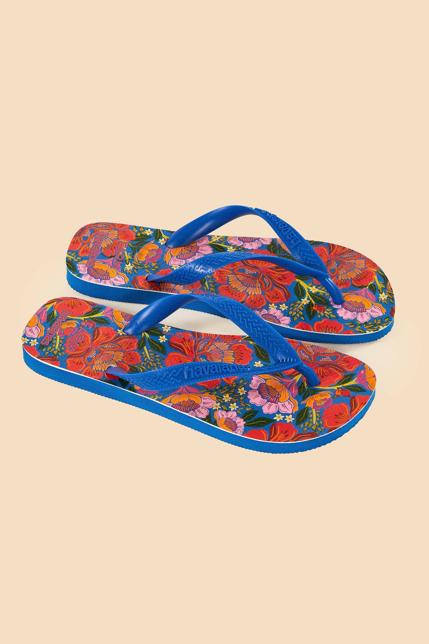 Farm Rio Blue Flowers Garden Havaianas Sandals