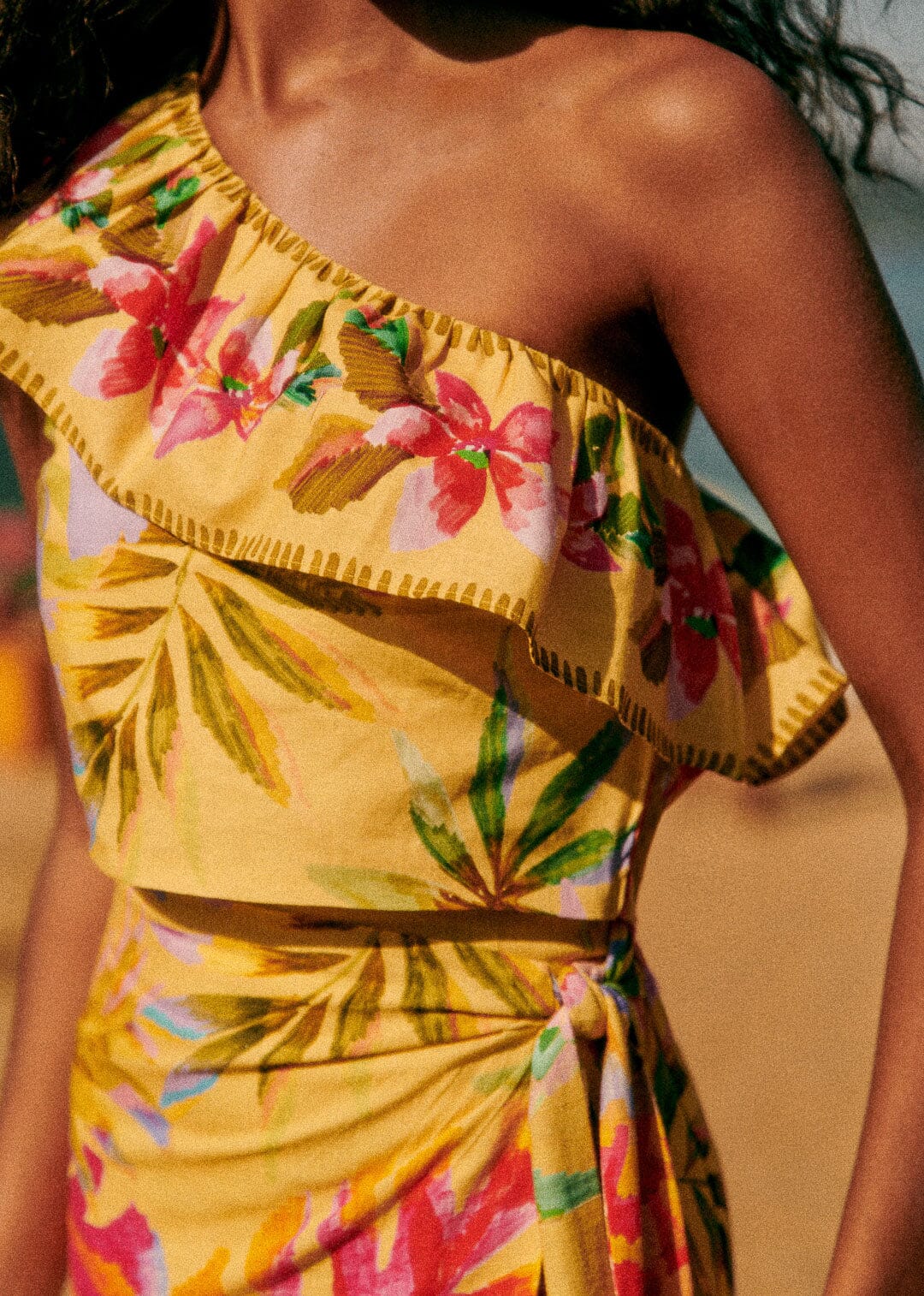 Farm Rio Summer Forest Yellow Parioca Blouse
