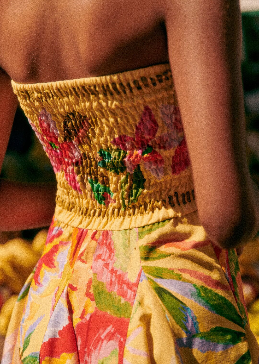 Farm Rio Summer Forest Yellow Olinda Short Dress