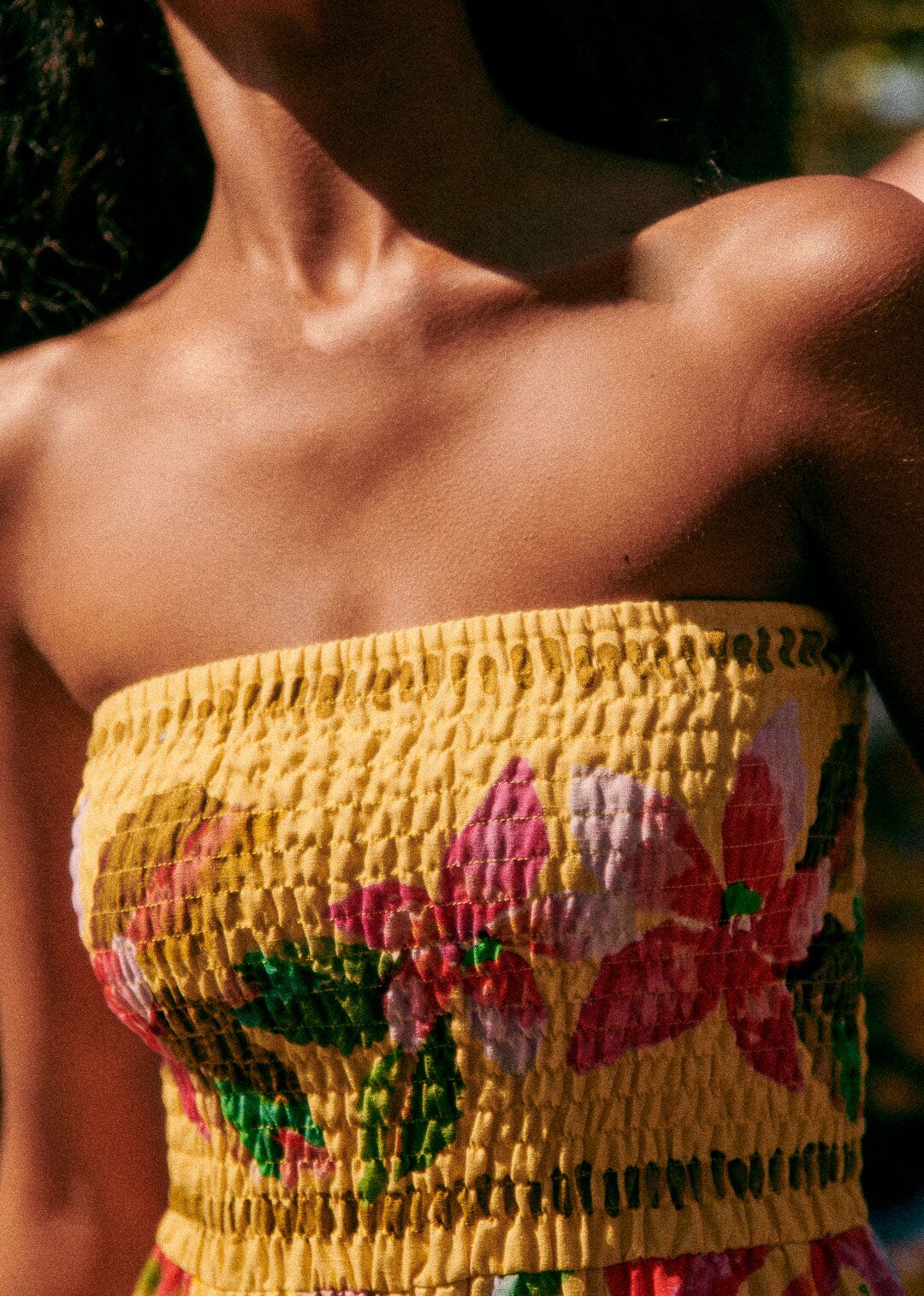 Farm Rio Summer Forest Yellow Olinda Short Dress