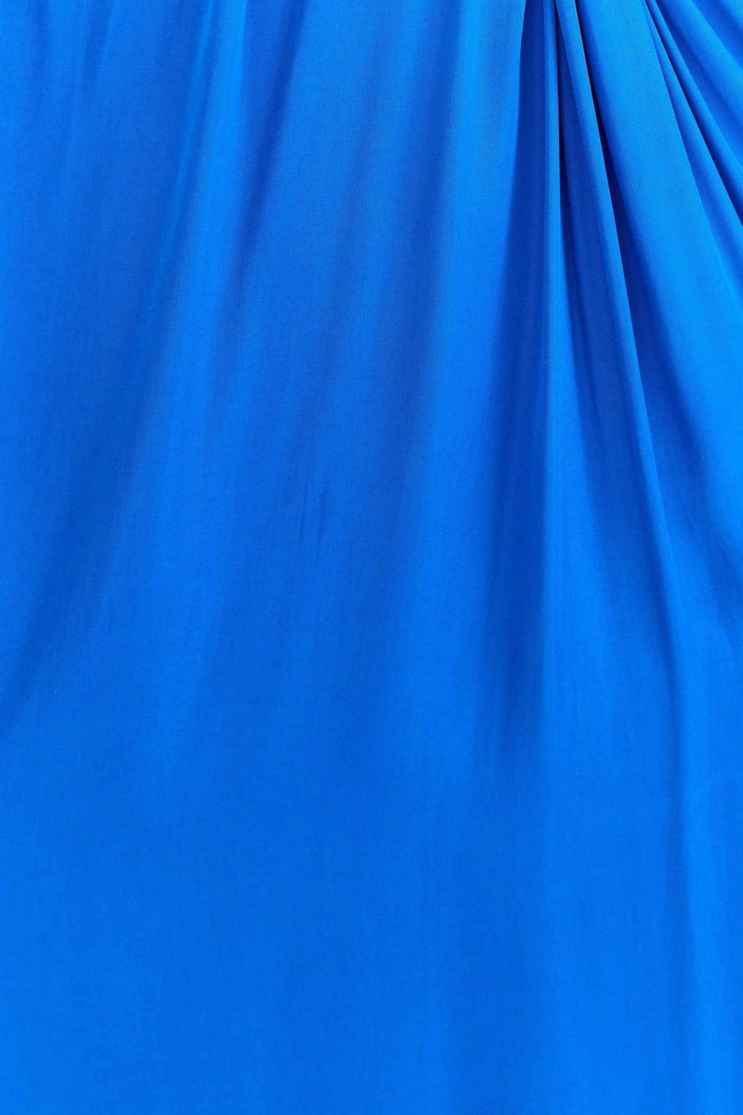 Farm Rio Blue Viscose Satin Midi Dress