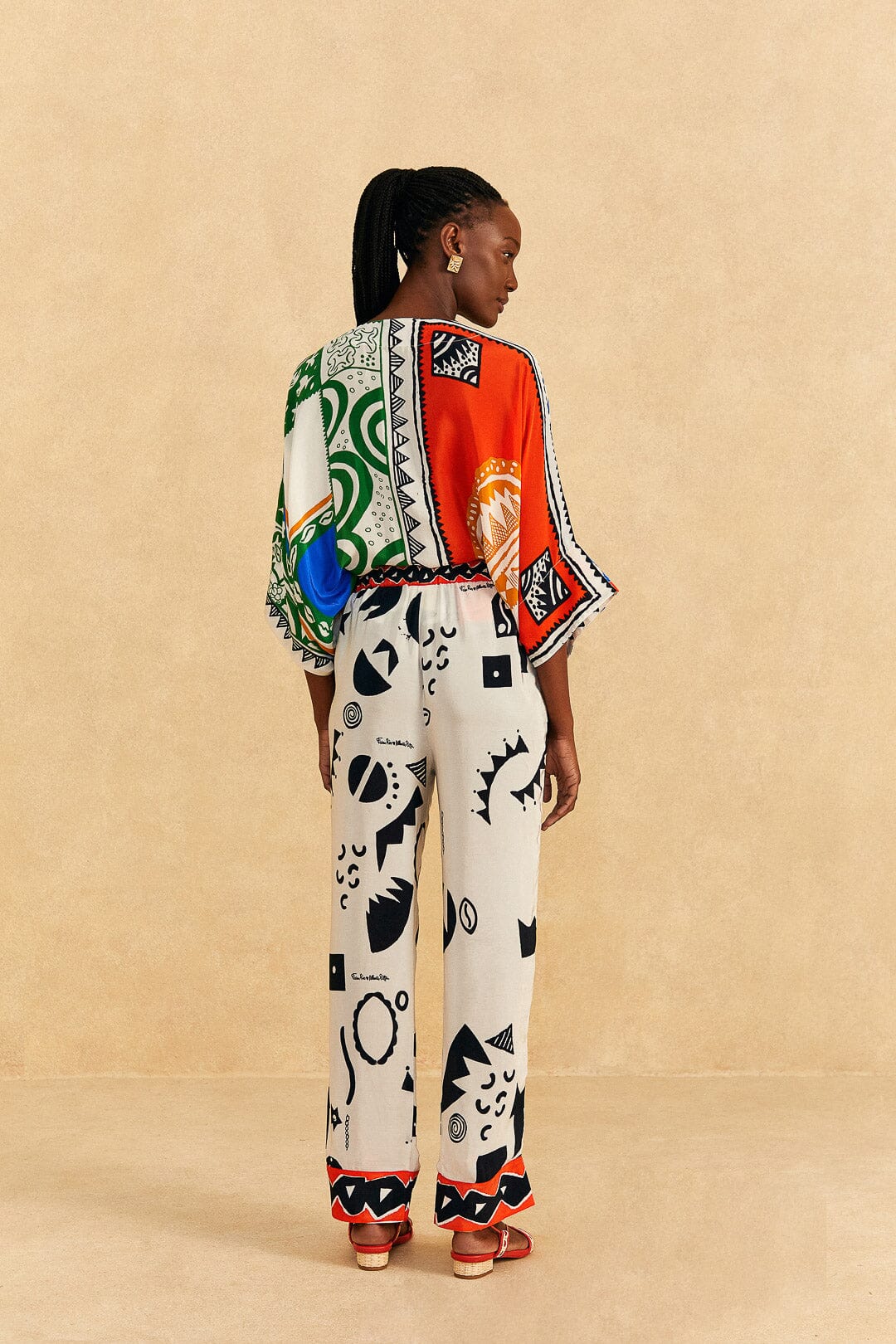 Farm Rio Off-White Pitta Soul Pants