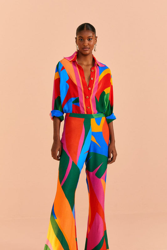Farm Rio Colorful Leaves Lenzing™ Ecovero™ Viscose Pants