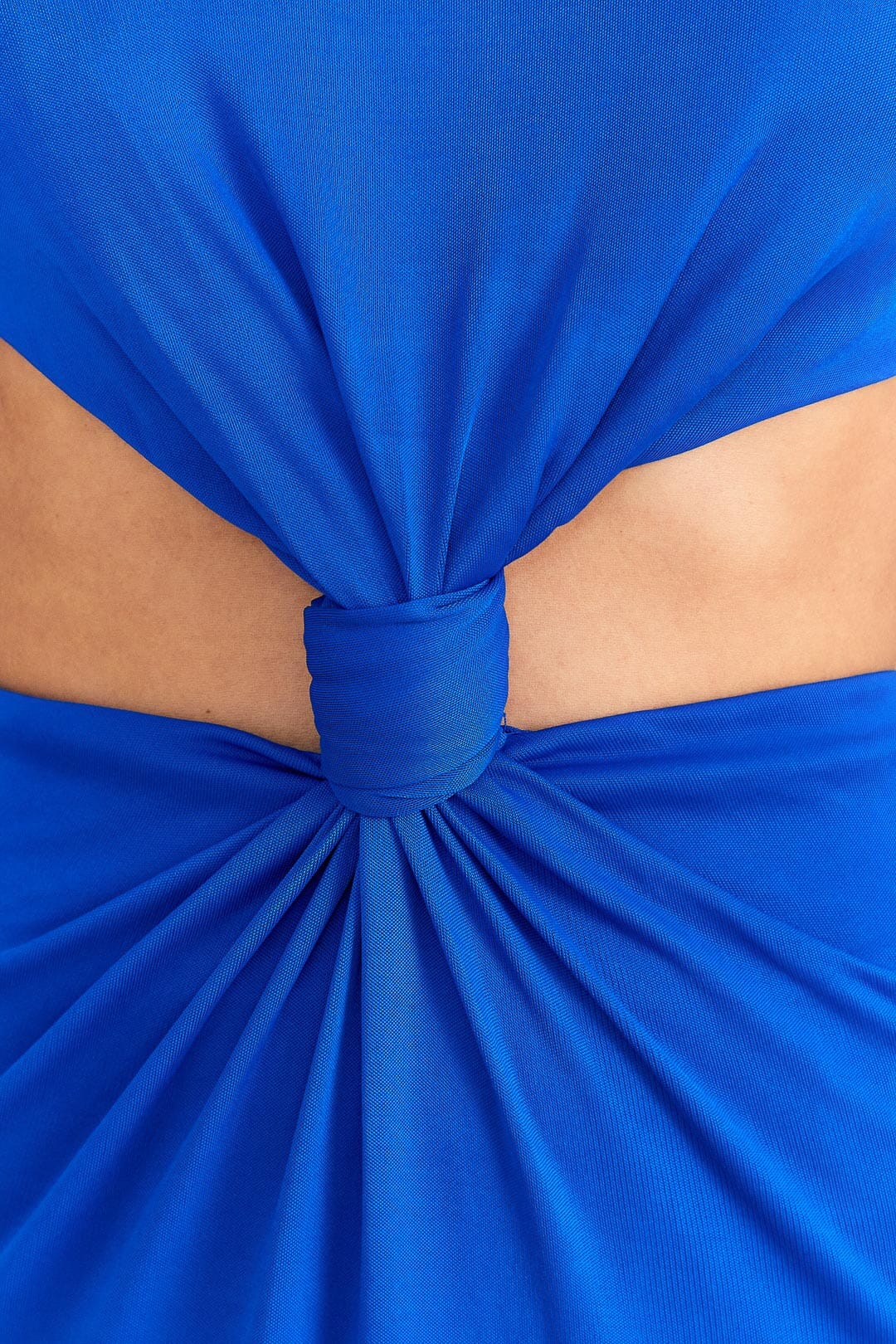 Farm Rio Blue Knot Cut Out Maxi Dress