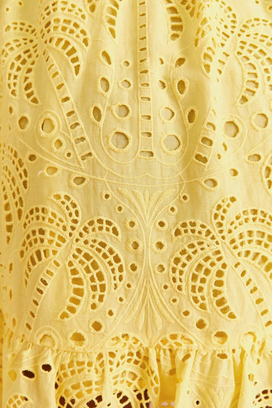 Farm Rio Light Yellow Palm Tree Mini Dress