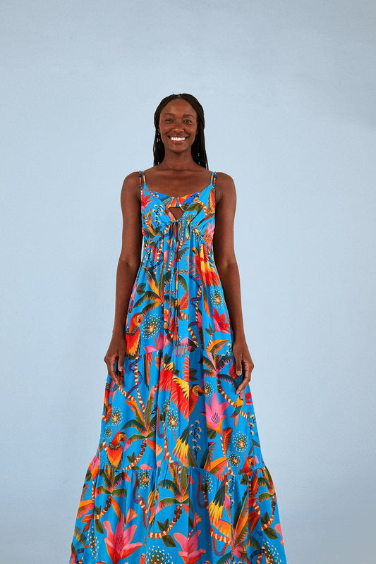 Farm Rio Blue Macaw Party Cover Up