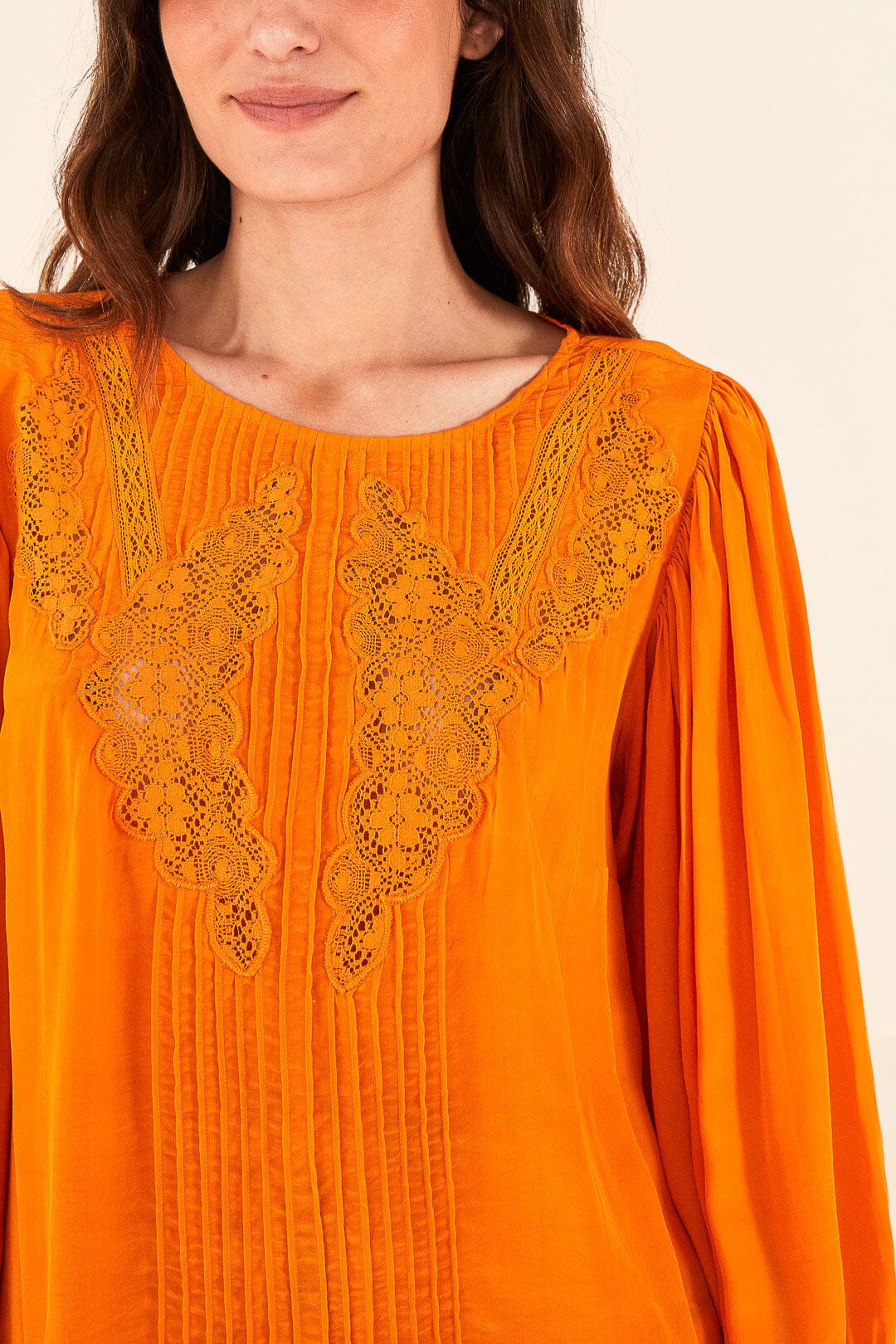 Farm Rio Orange Lace Blouse